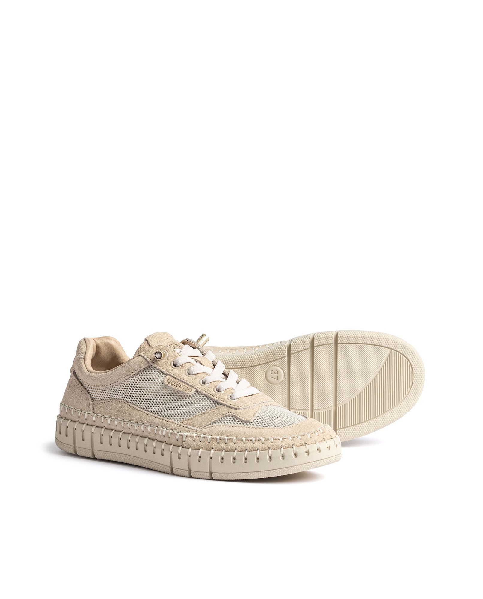 Zapatillas de mujer de piel - Yokono - Natural Natural-5