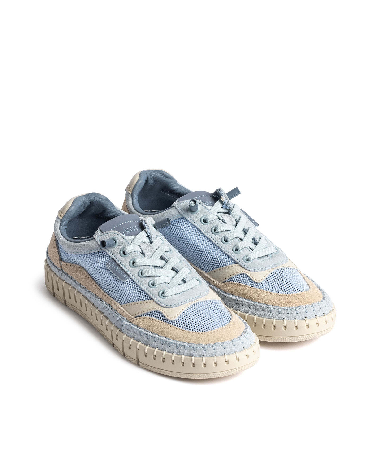 Zapatillas de mujer de piel - Yokono - Azul denim Azul denim-2