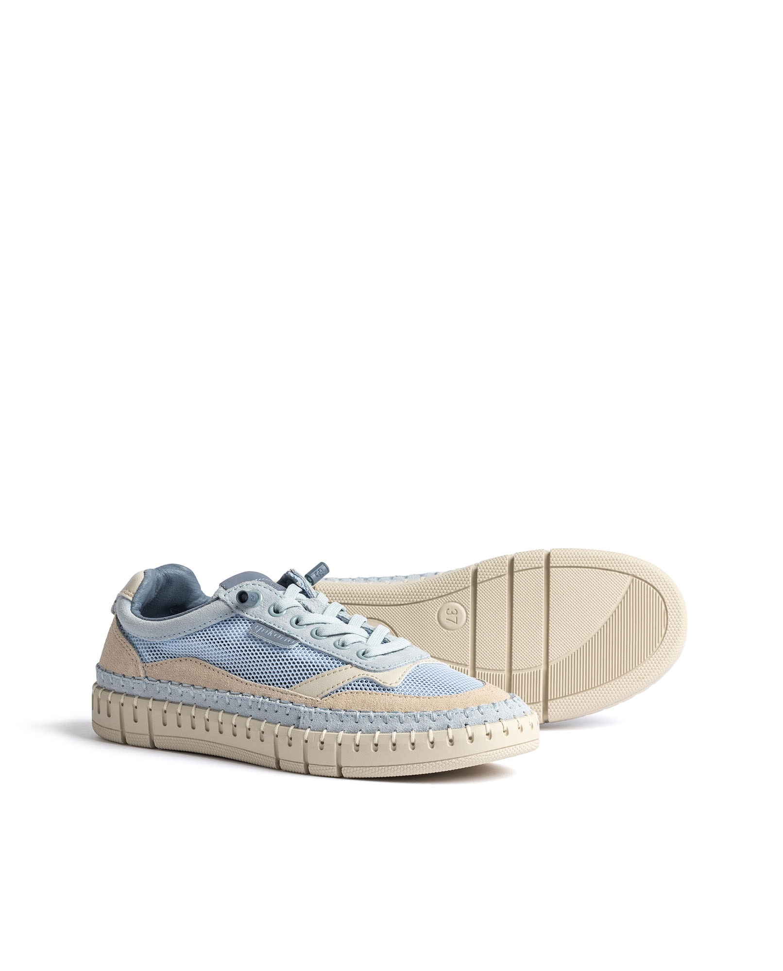 Zapatillas de mujer de piel - Yokono - Azul denim Azul denim-5