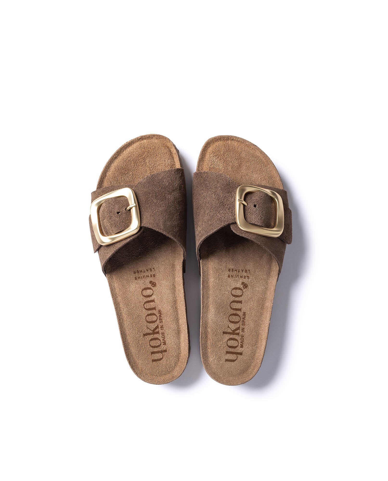 Sandalias planas de mujer de piel - Yokono - Marrón oscuro Marrón oscuro-5