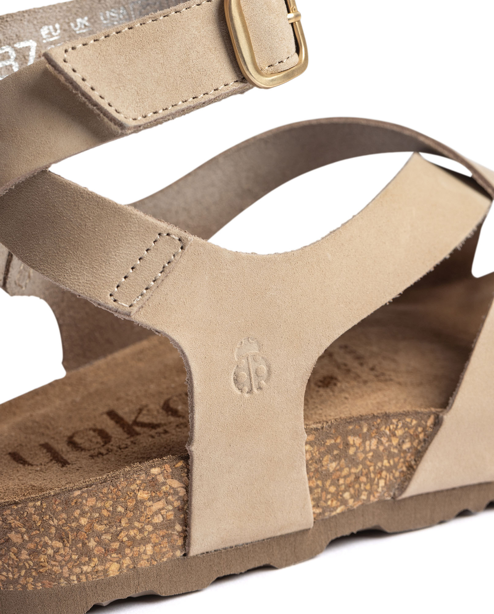 Sandalias planas de mujer de piel - Yokono - Beige Beige-3