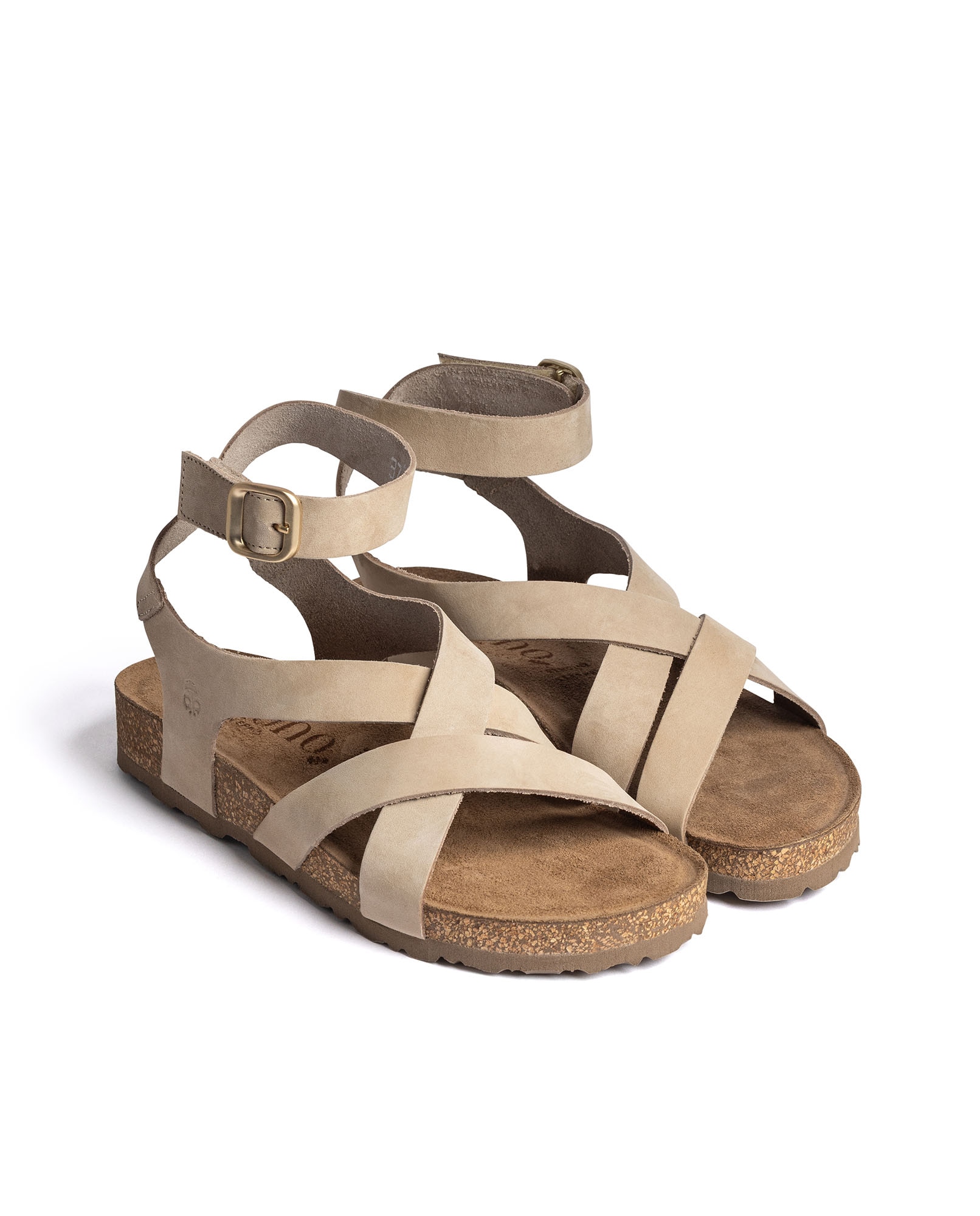 Yokono - Sandalias planas de mujer de piel.