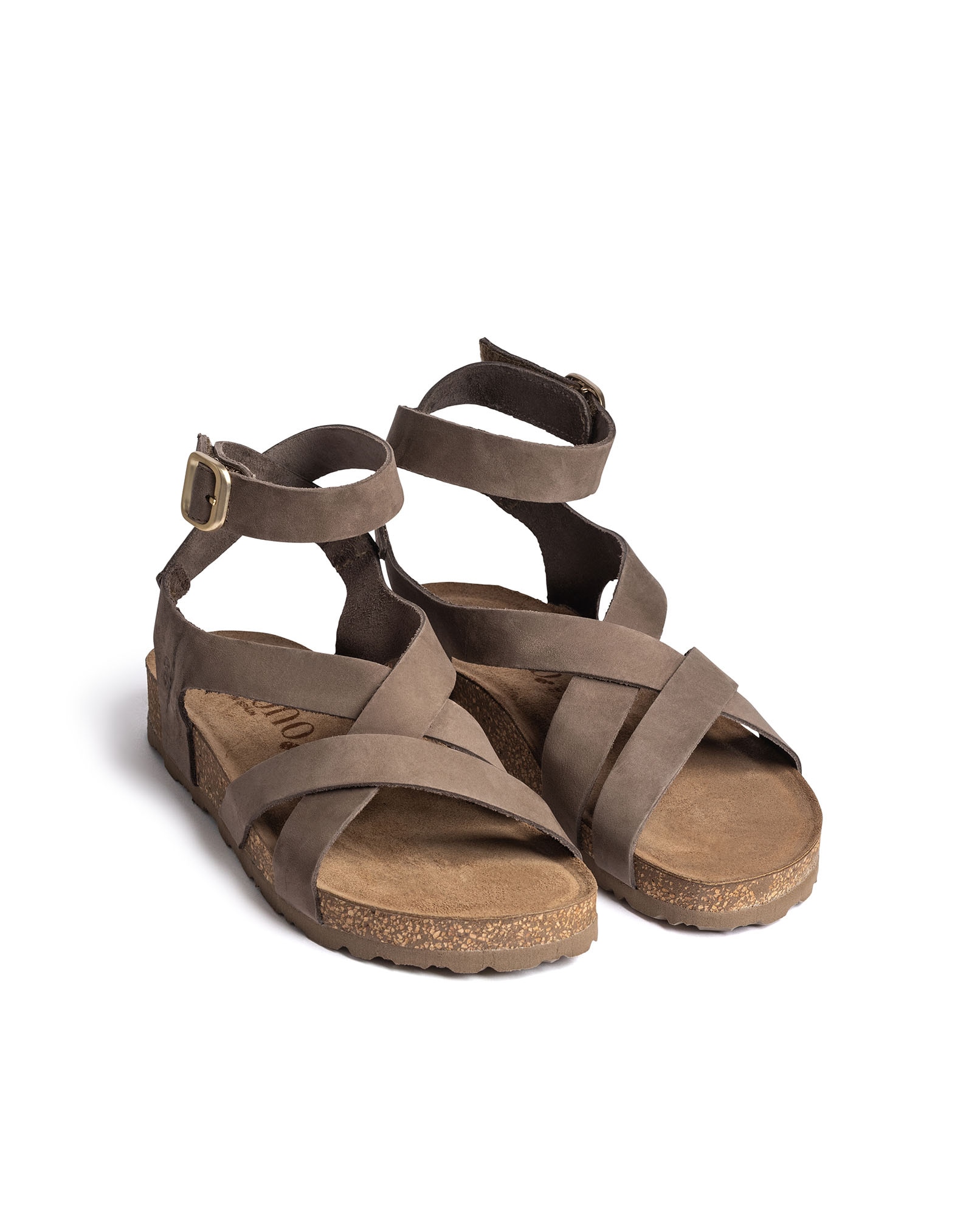 Yokono - Sandalias planas de mujer de piel.