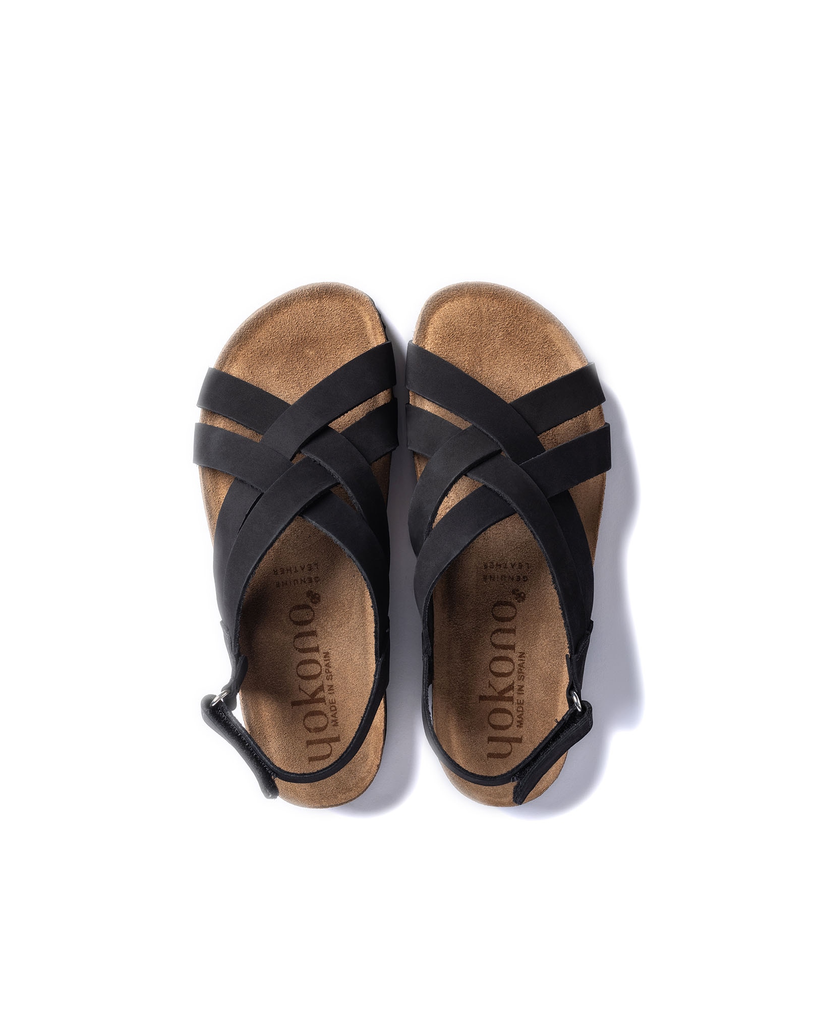 Sandalias planas de mujer de piel - Yokono - Negro Negro-5
