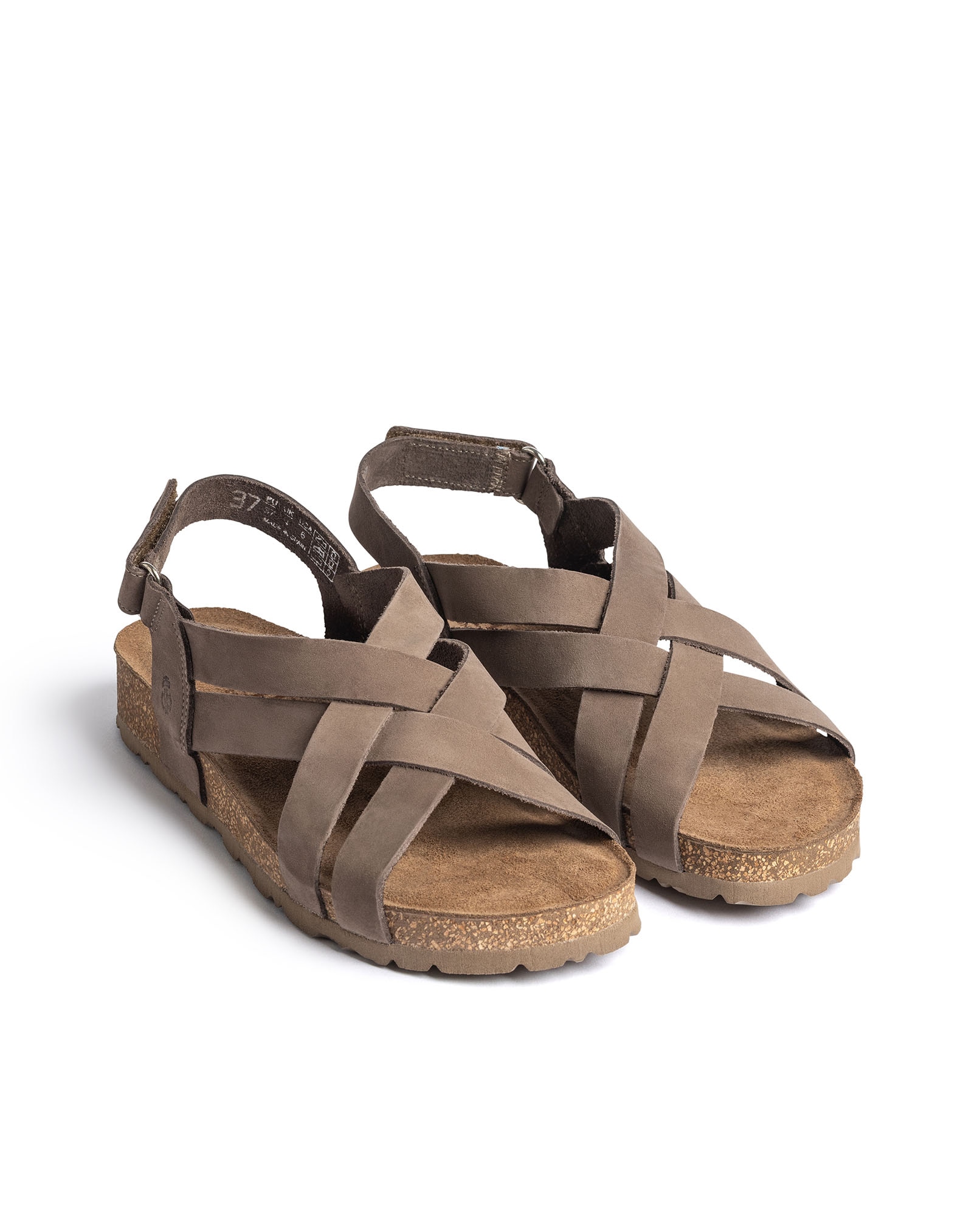 Sandalias planas de mujer de piel - Yokono - Marrón claro Marrón claro-2