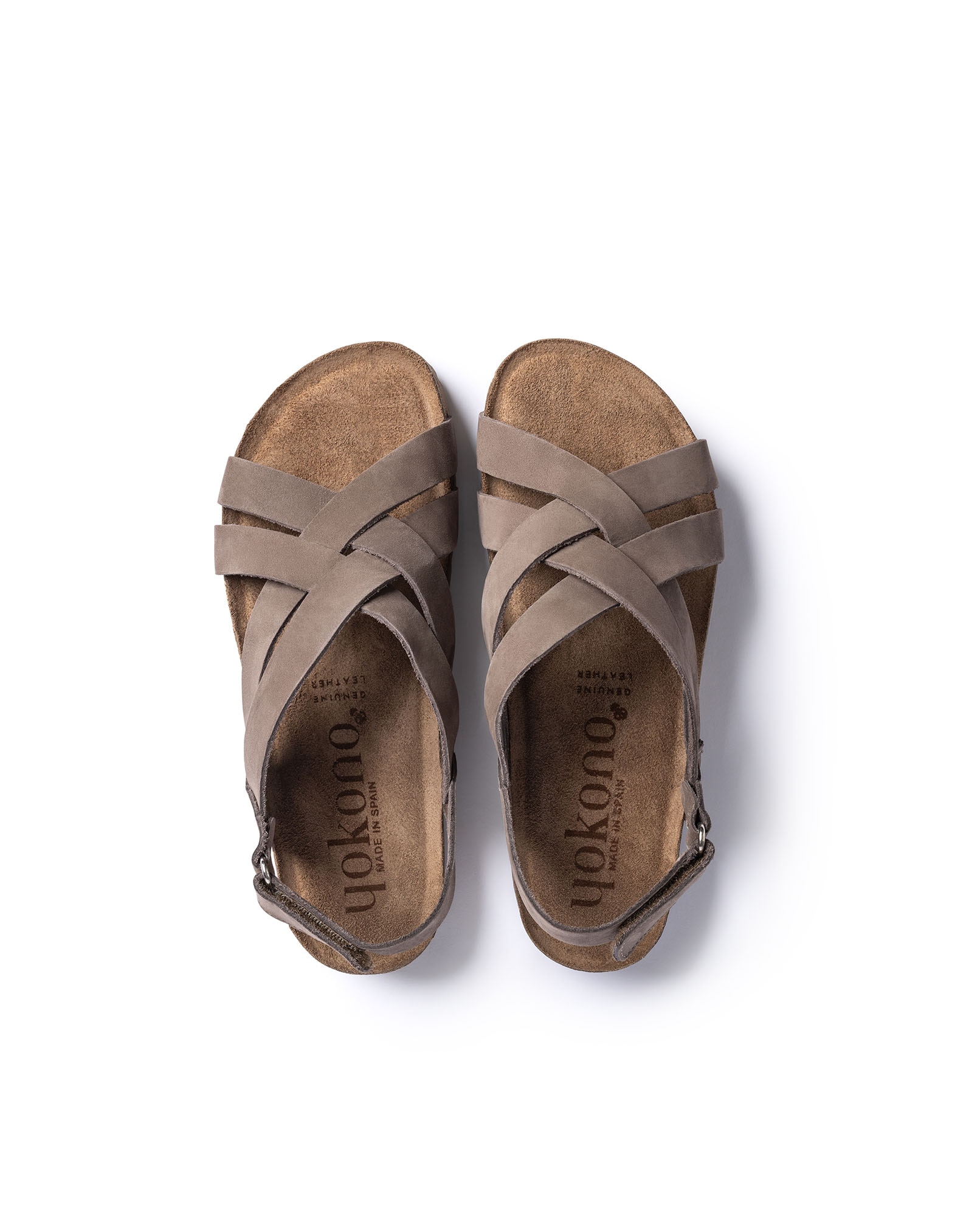 Sandalias planas de mujer de piel - Yokono - Marrón claro Marrón claro-5