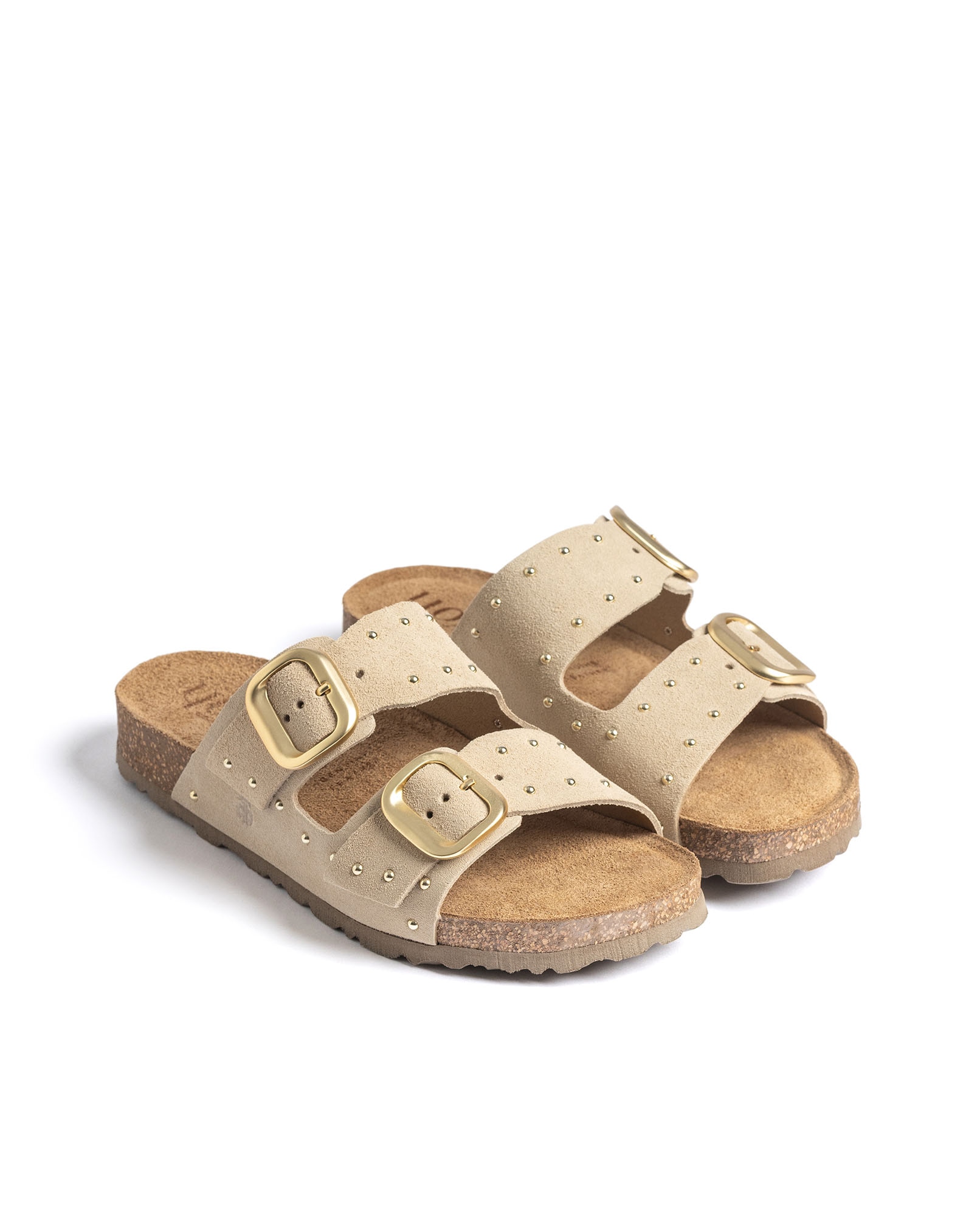 Sandalias planas de mujer de piel - Yokono - Natural Natural-2
