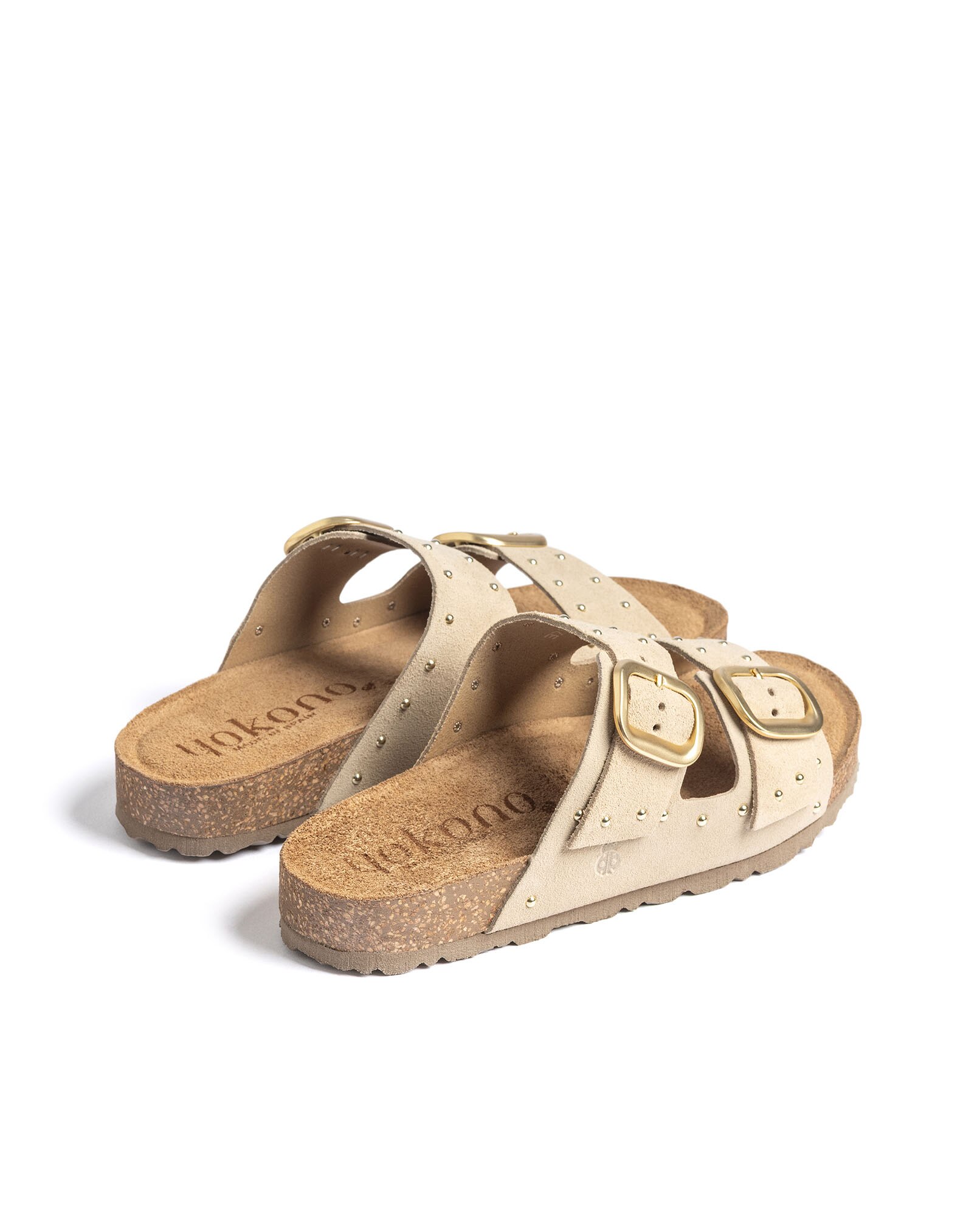 Sandalias planas de mujer de piel - Yokono - Natural Natural-4