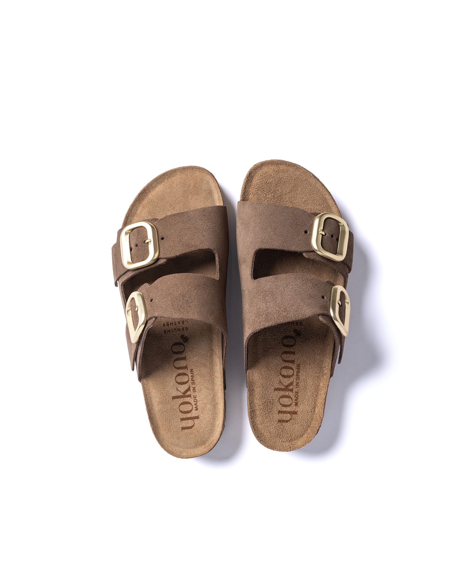 Sandalias planas de mujer de piel - Yokono - Marrón oscuro Marrón oscuro-5