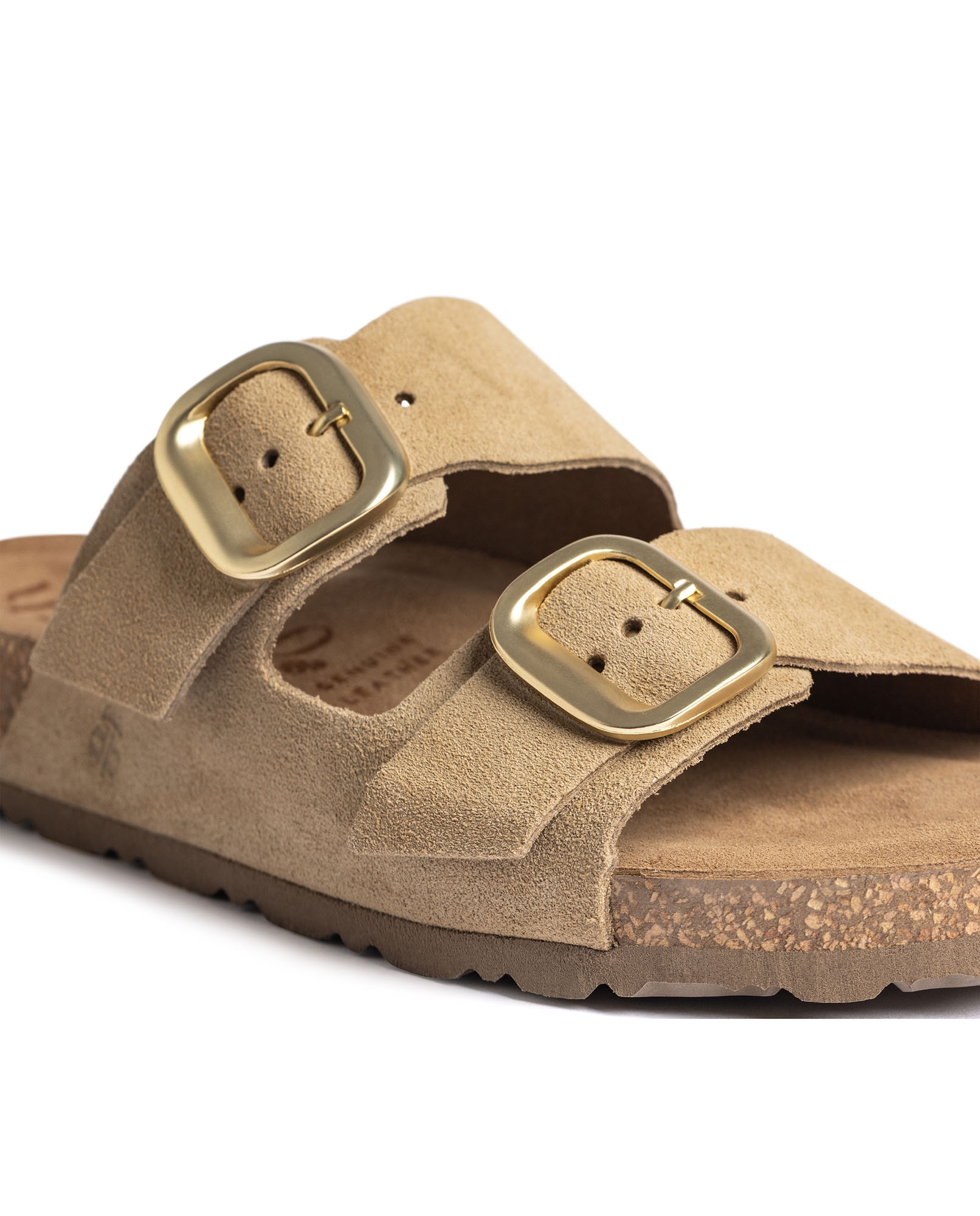 Sandalias planas de mujer de piel - Yokono - Marrón claro Marrón claro-3