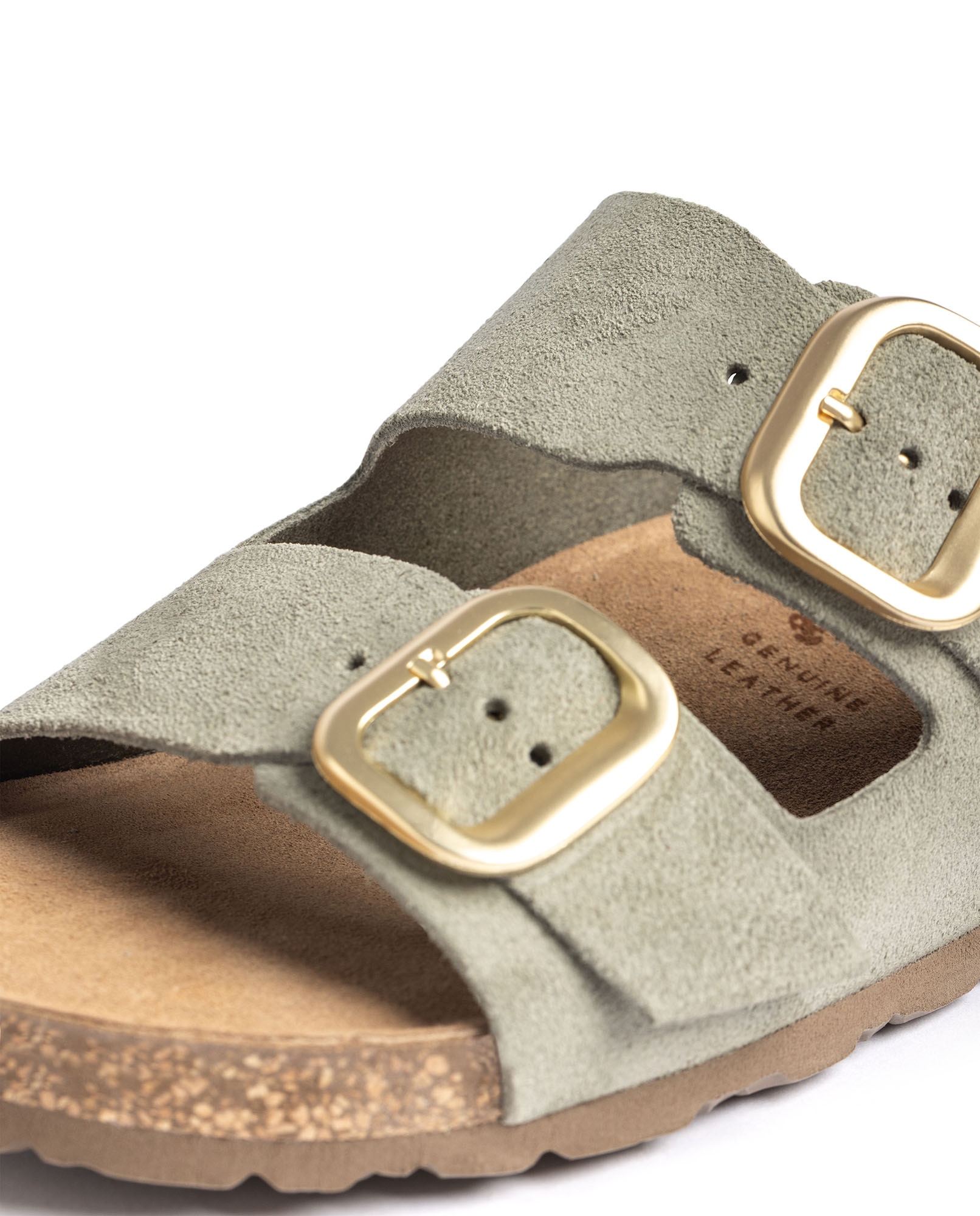 Sandalias planas de mujer de piel - Yokono - Verde Verde-3