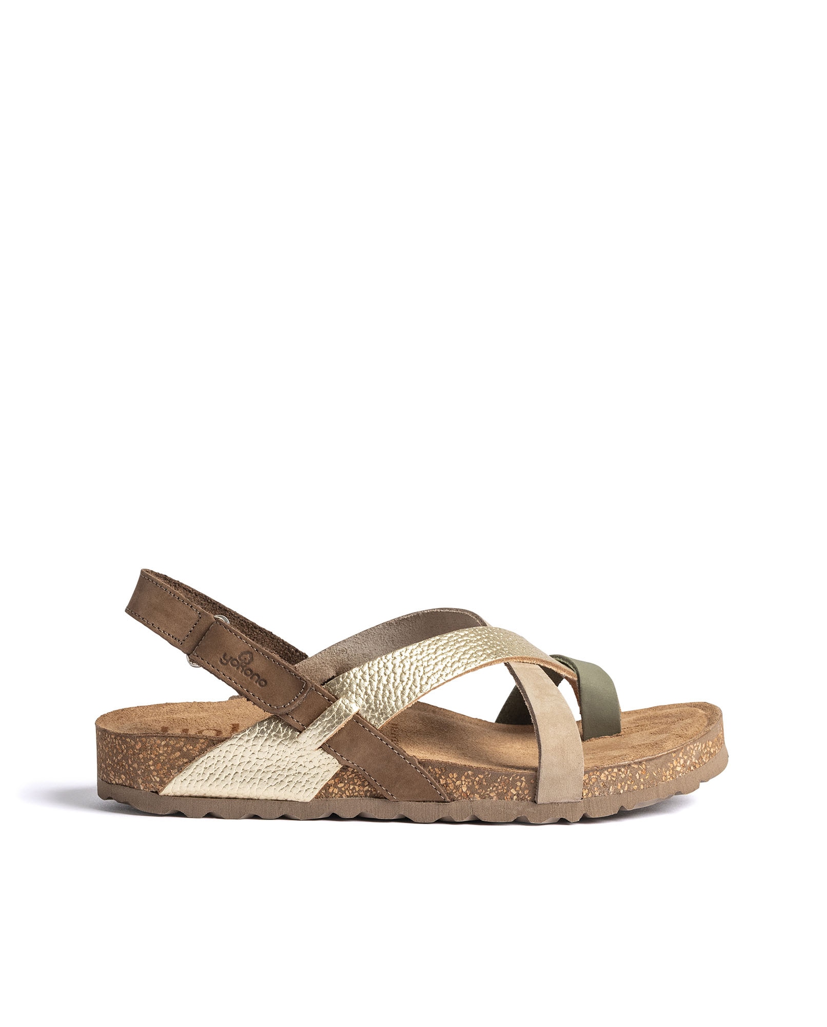 Sandalias planas de mujer de piel - Yokono - Verde Verde-1