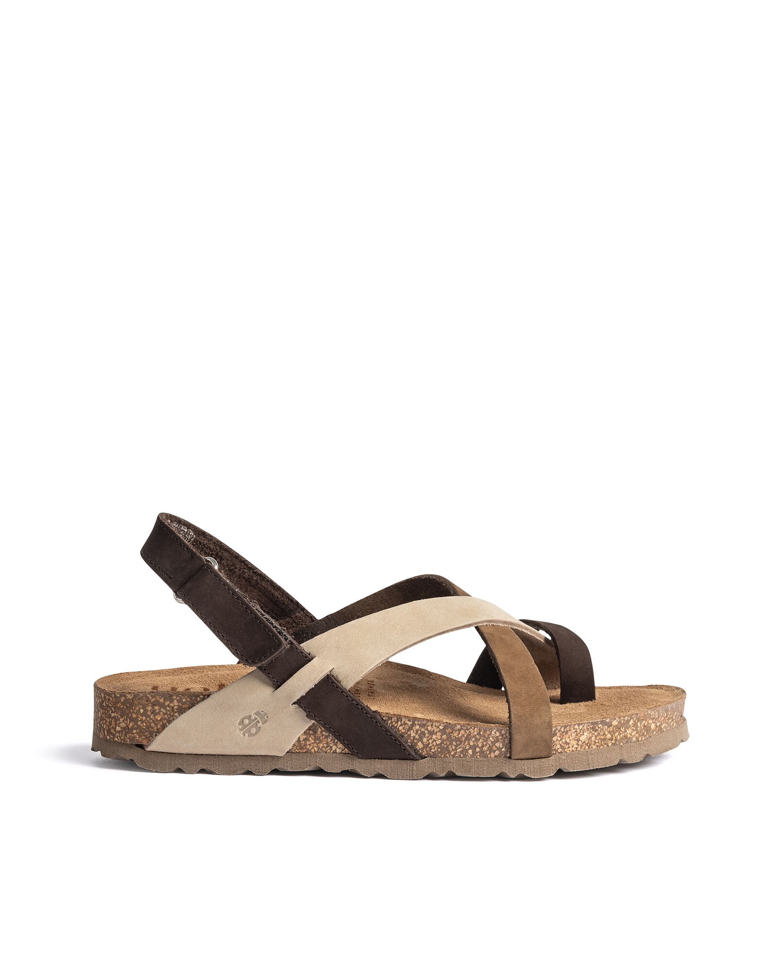 Sandalias planas de mujer de piel - Yokono - Marrón Marrón-1