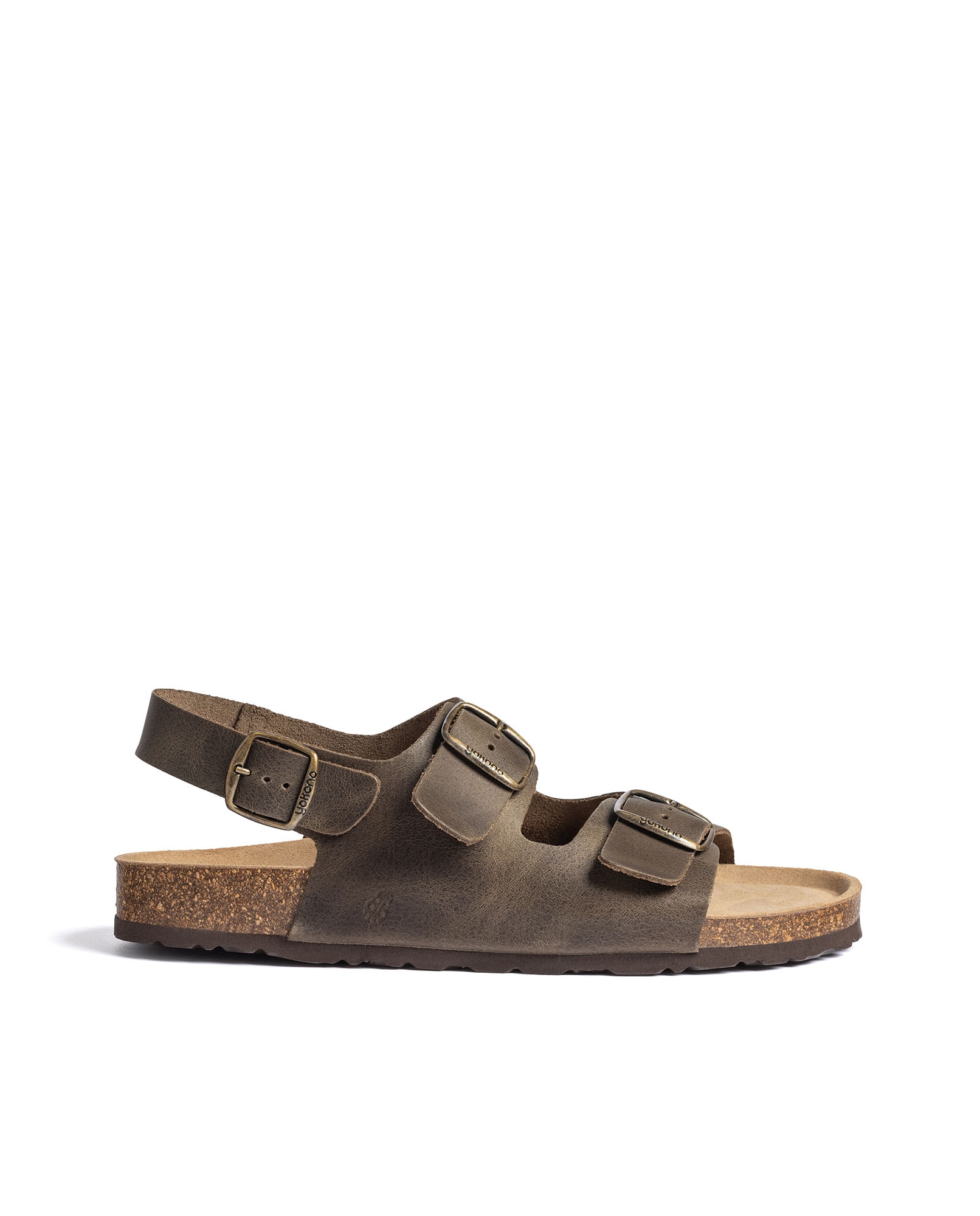 Imagen 0 de Sandalias planas de hombre de piel Marrón claro