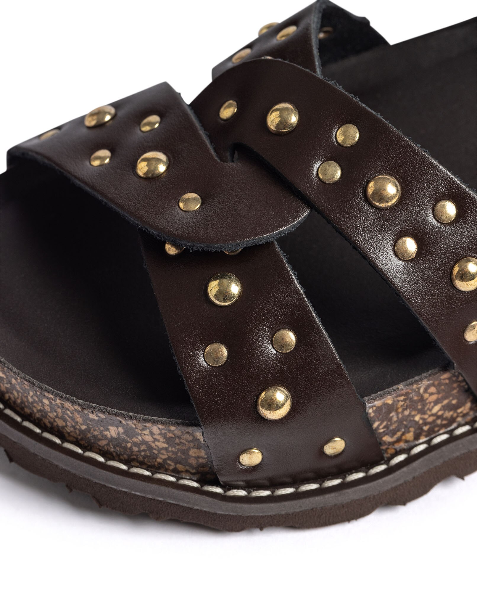 Sandalias de tacón de mujer de piel - Yokono - Marrón oscuro Marrón oscuro-2