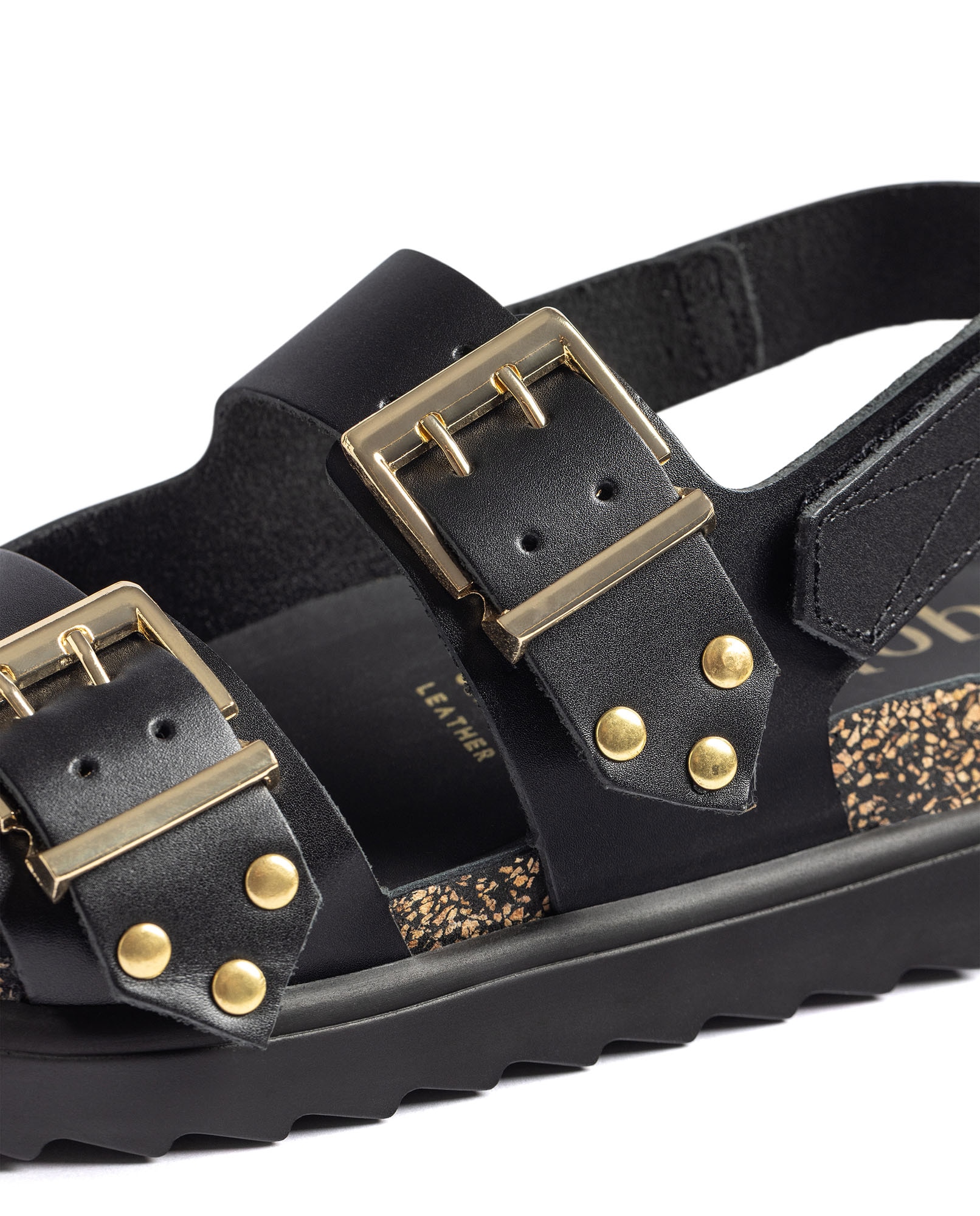 Sandalias planas de mujer de piel - Yokono - Negro Negro-3