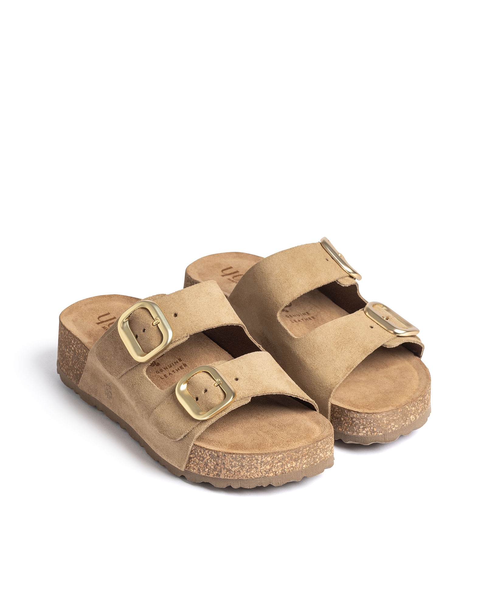 Sandalias de tacón de mujer de piel - Yokono - Marrón claro Marrón claro-3