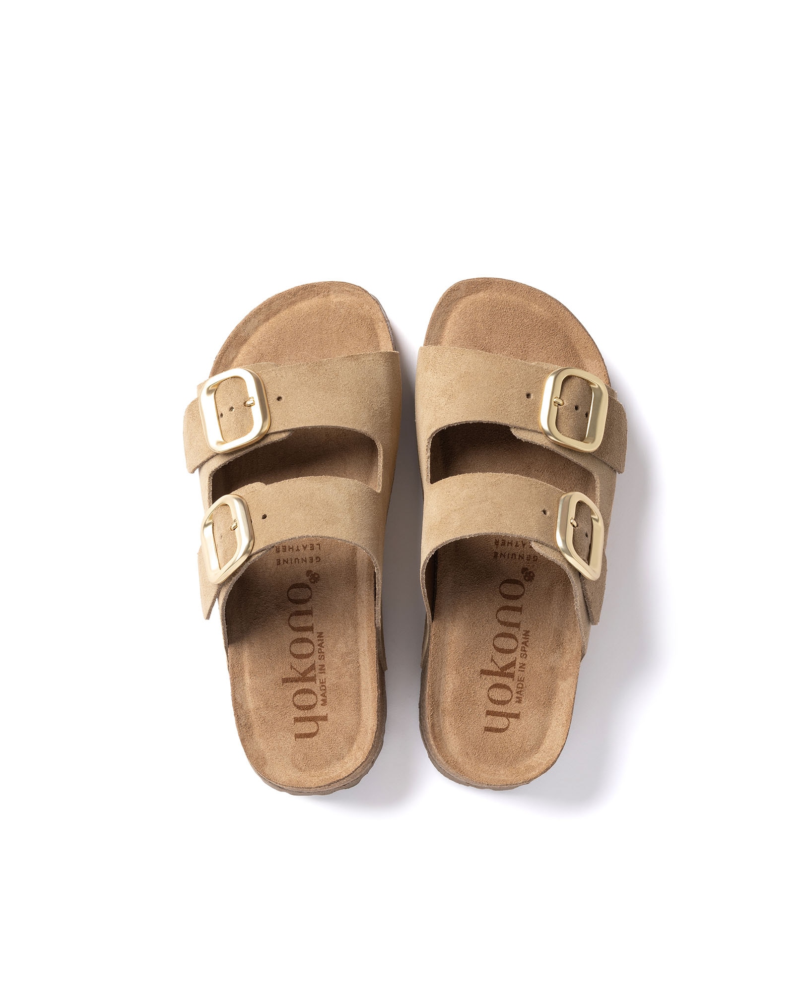 Sandalias de tacón de mujer de piel - Yokono - Marrón claro Marrón claro-5