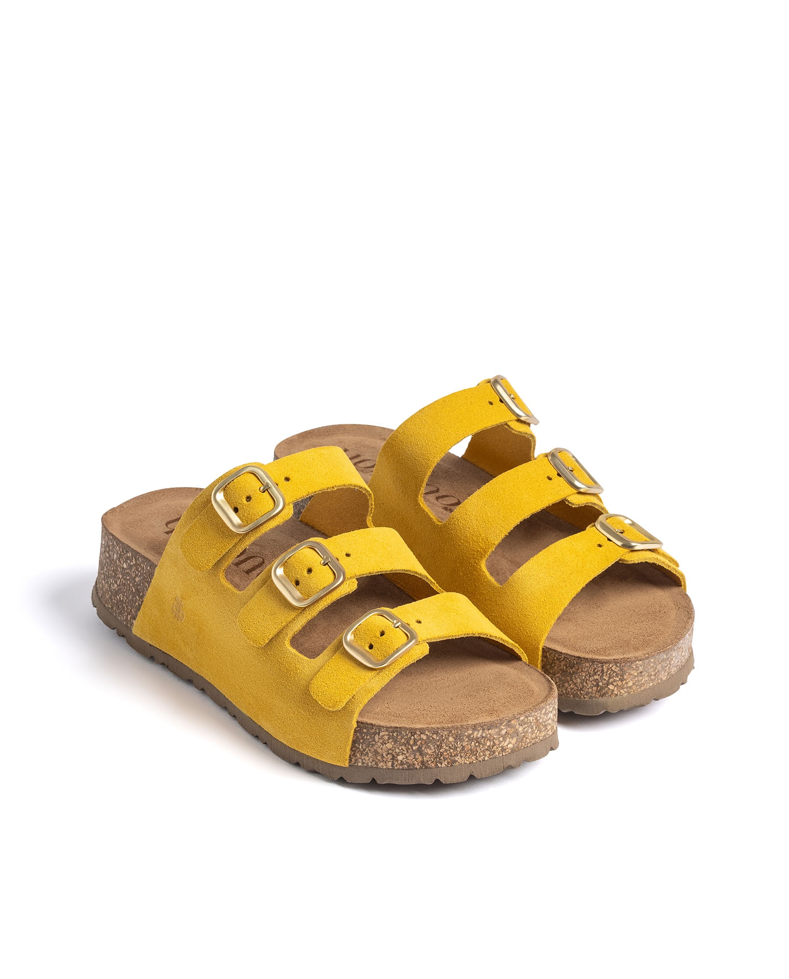 Sandalias de tacón de mujer de piel - Yokono - Amarillo Amarillo-2