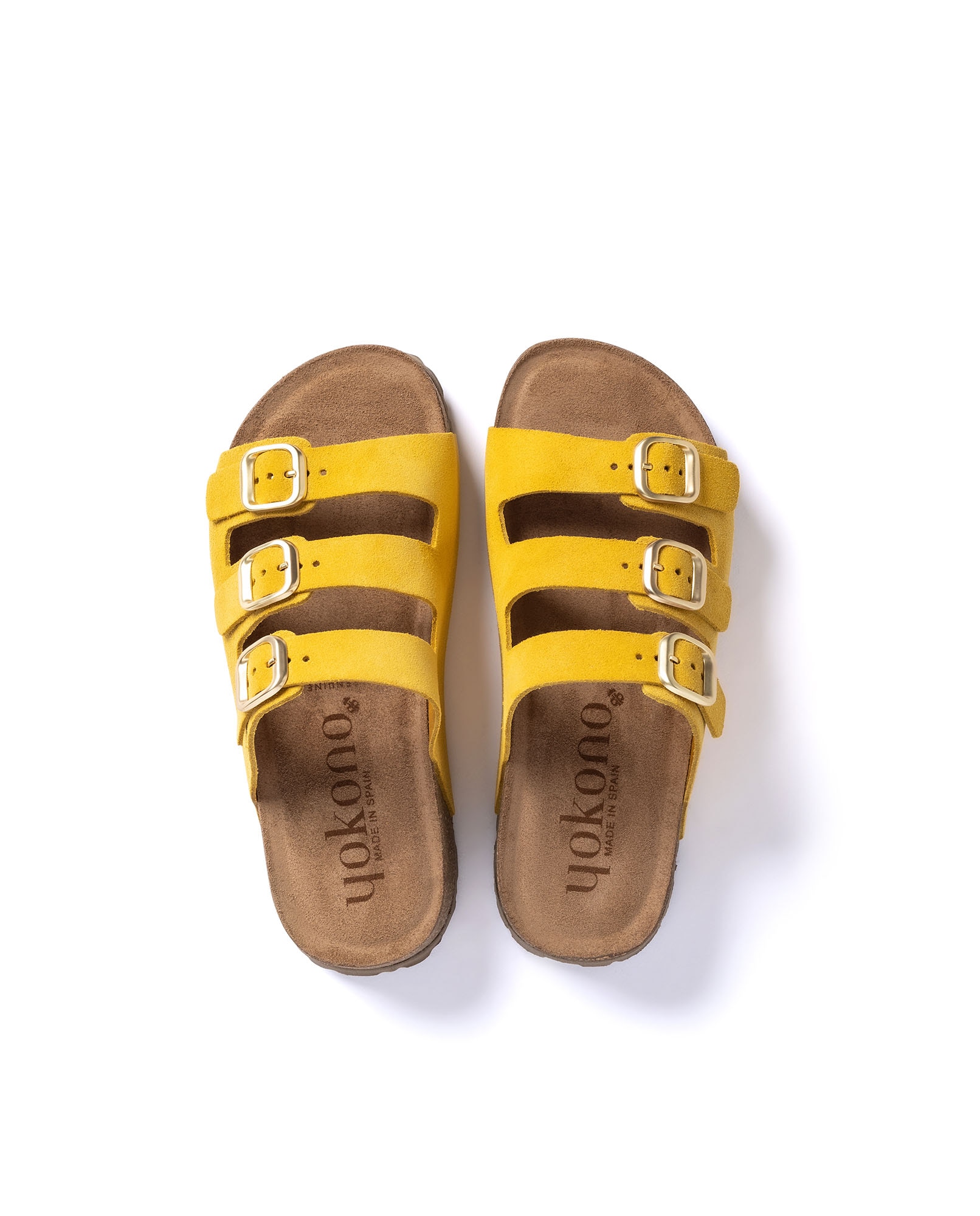 Sandalias de tacón de mujer de piel - Yokono - Amarillo Amarillo-5