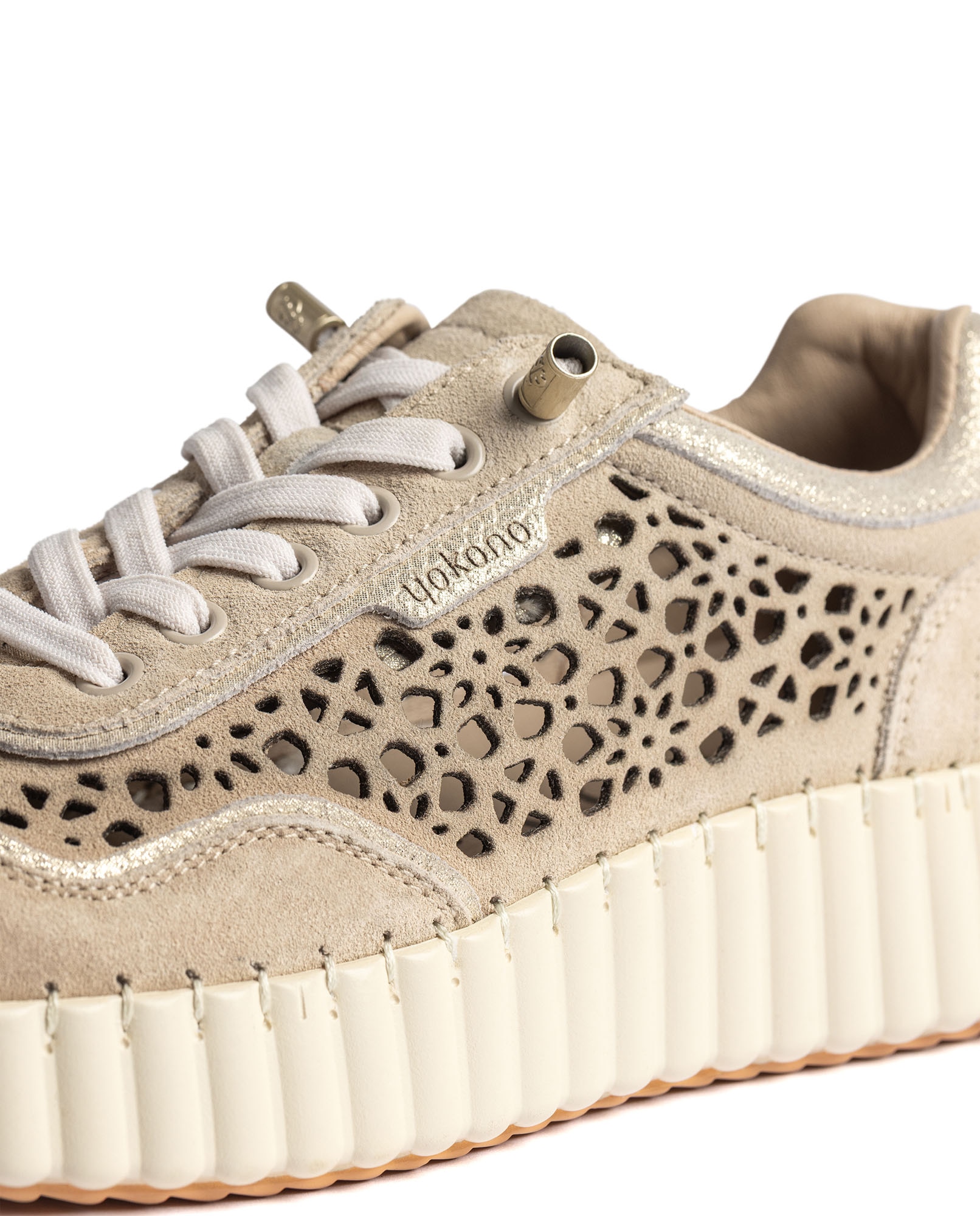 Zapatillas de mujer de piel - Yokono - Oro Oro-3