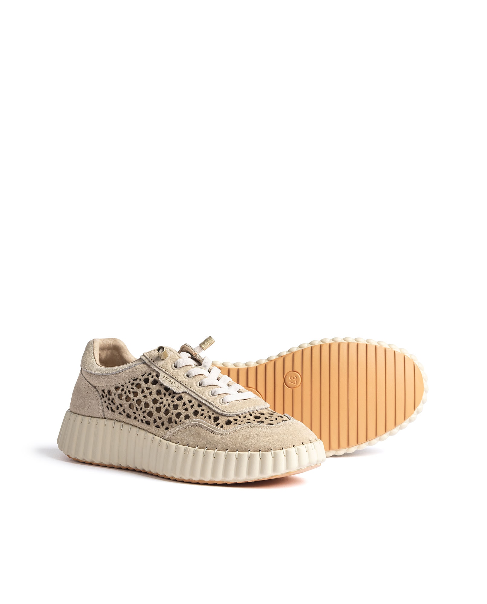 Zapatillas de mujer de piel - Yokono - Oro Oro-5