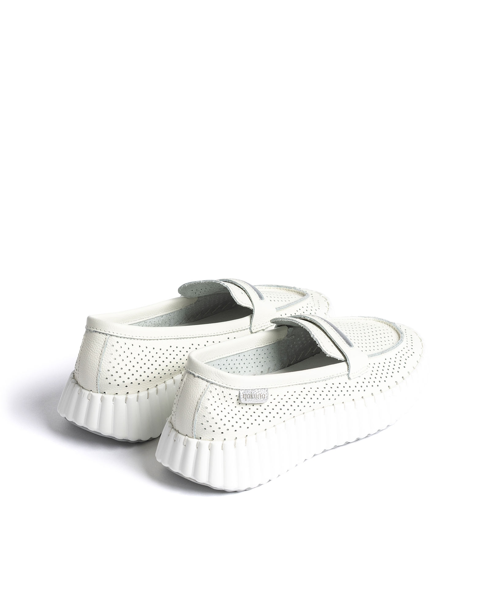 Zapatillas de mujer de piel - Yokono - Plateado Plateado-4