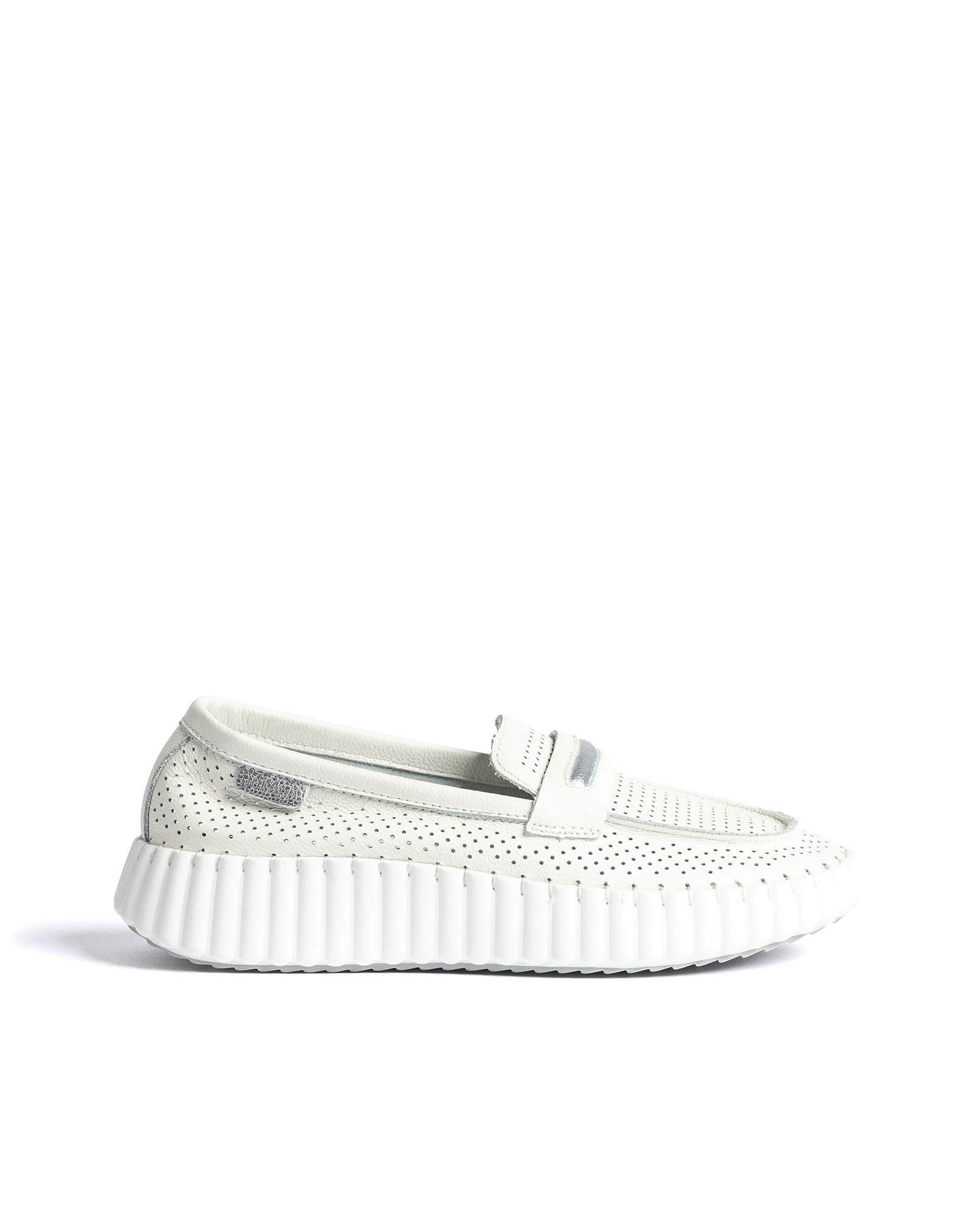 Zapatillas de mujer de piel - Yokono - Blanco Blanco-1