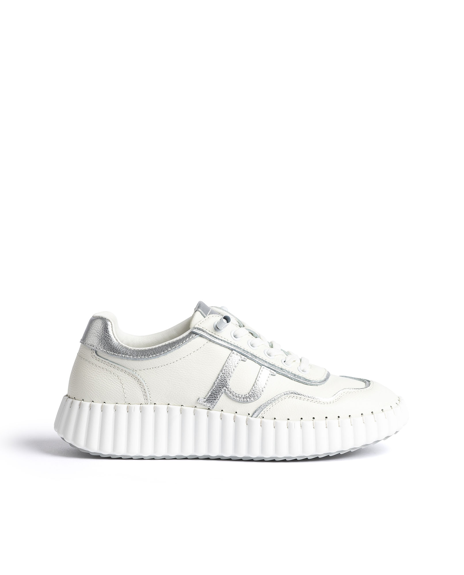 Zapatillas de mujer de piel - Yokono - Plateado Plateado-1