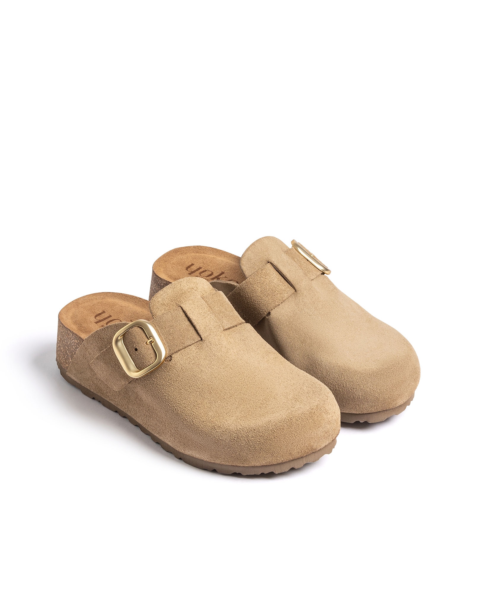 Zuecos de mujer de piel - Yokono - Marrón claro Marrón claro-2