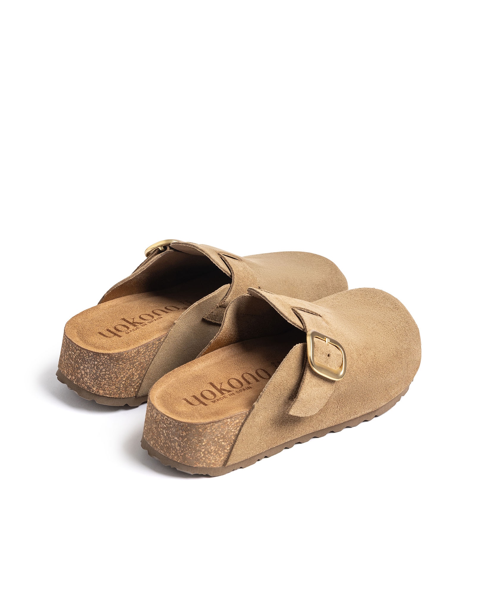 Zuecos de mujer de piel - Yokono - Marrón claro Marrón claro-4