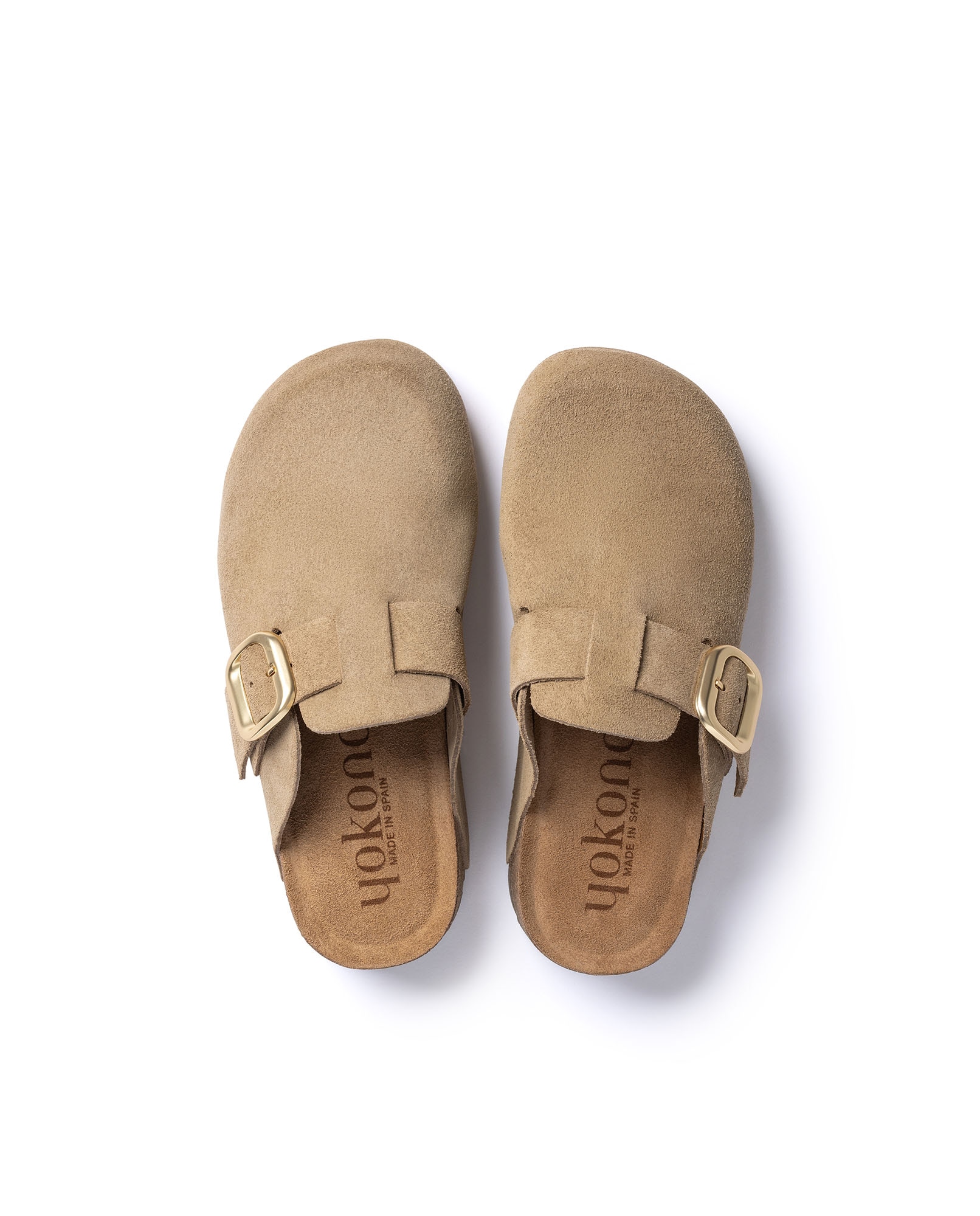 Zuecos de mujer de piel - Yokono - Marrón claro Marrón claro-5