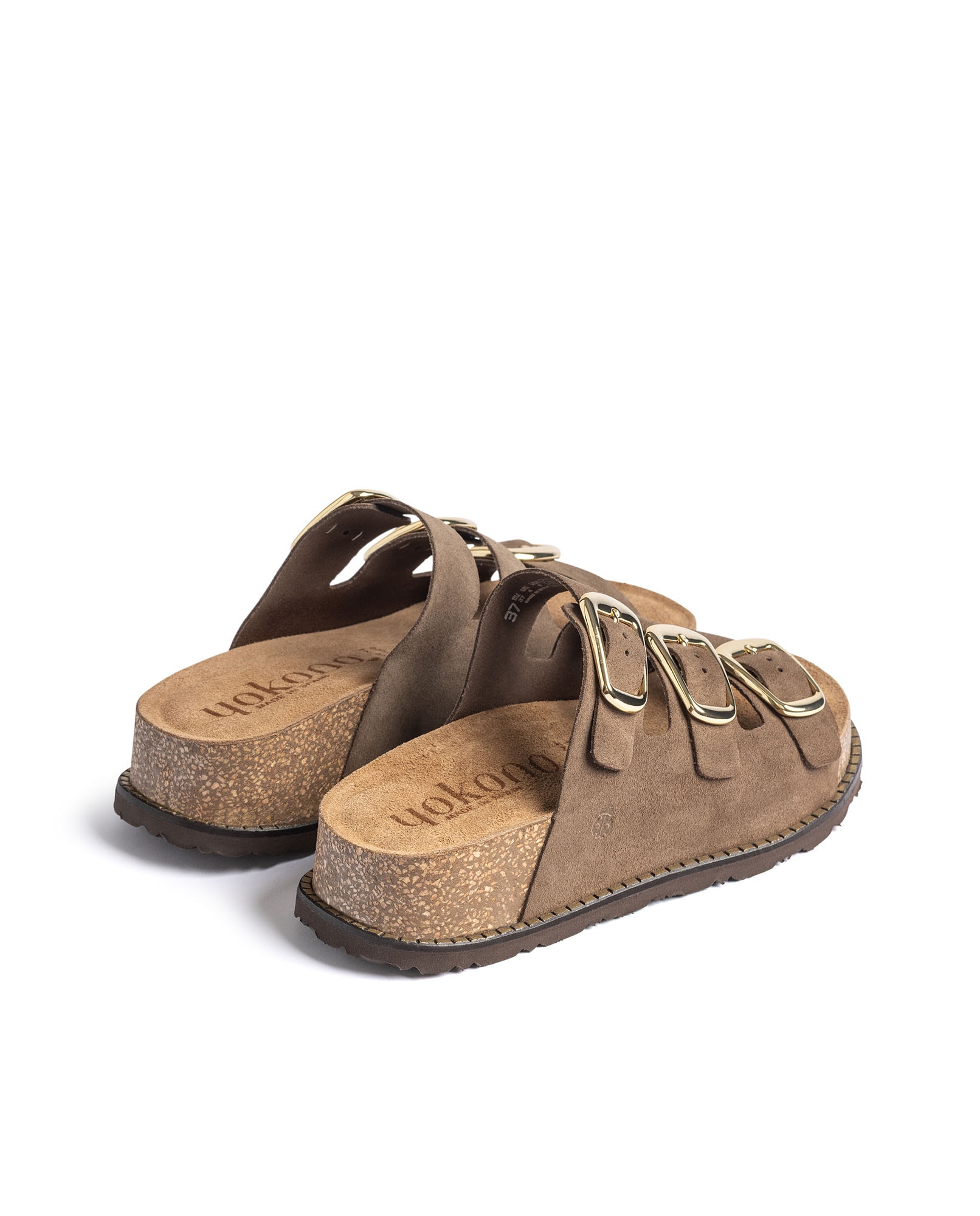 Sandalias de tacón de mujer de piel - Yokono - Marrón oscuro Marrón oscuro-4