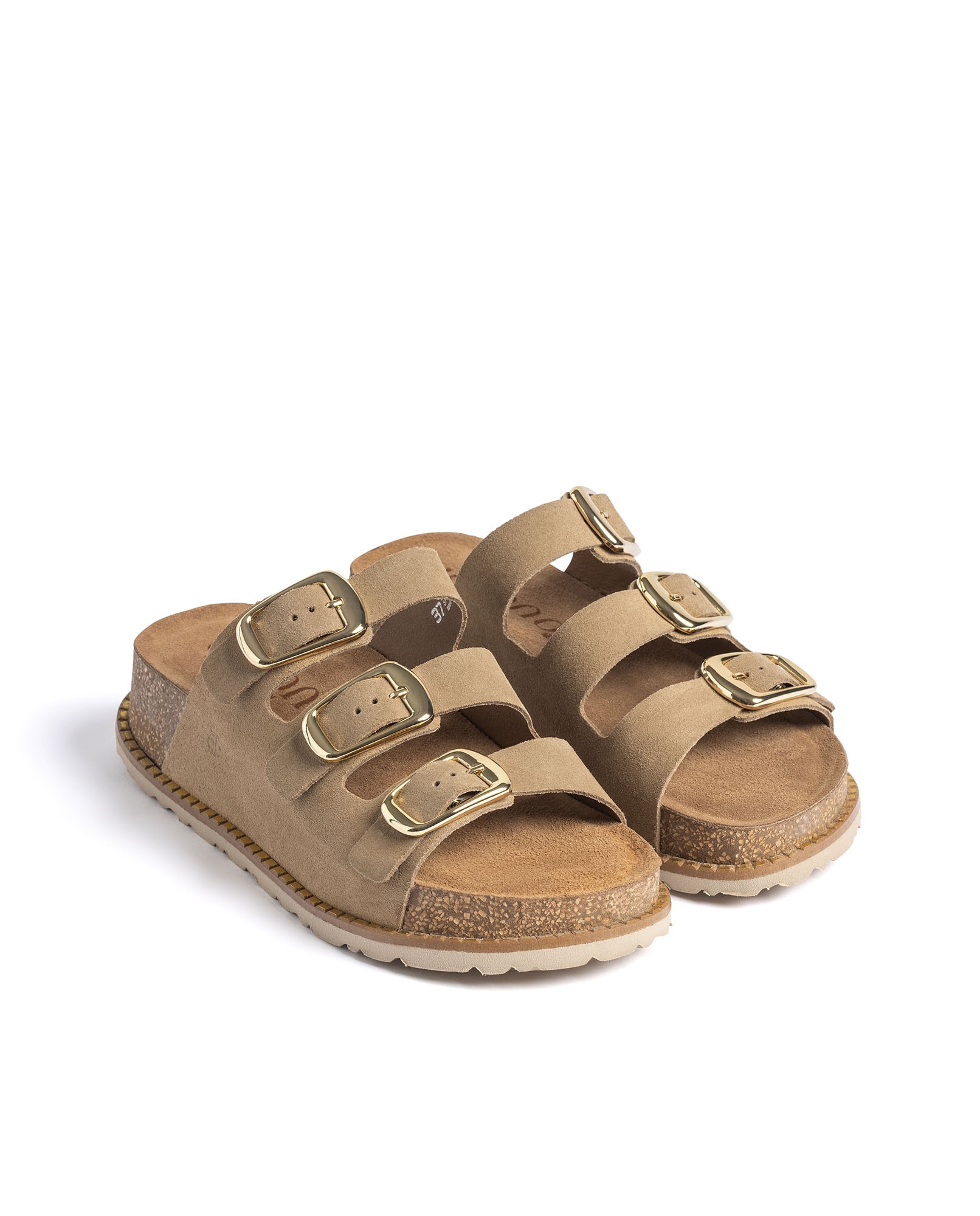 Sandalias de tacón de mujer de piel - Yokono - Marrón claro Marrón claro-2