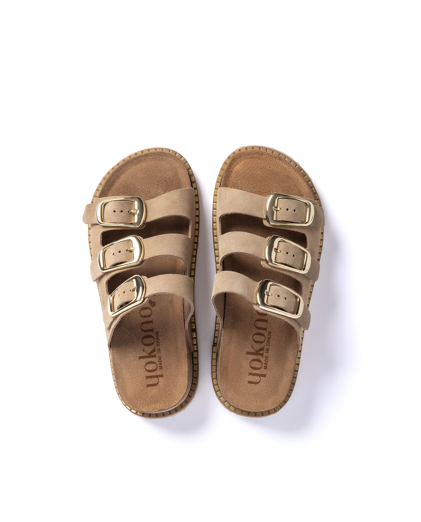 Sandalias de tacón de mujer de piel - Yokono - Marrón claro Marrón claro-5
