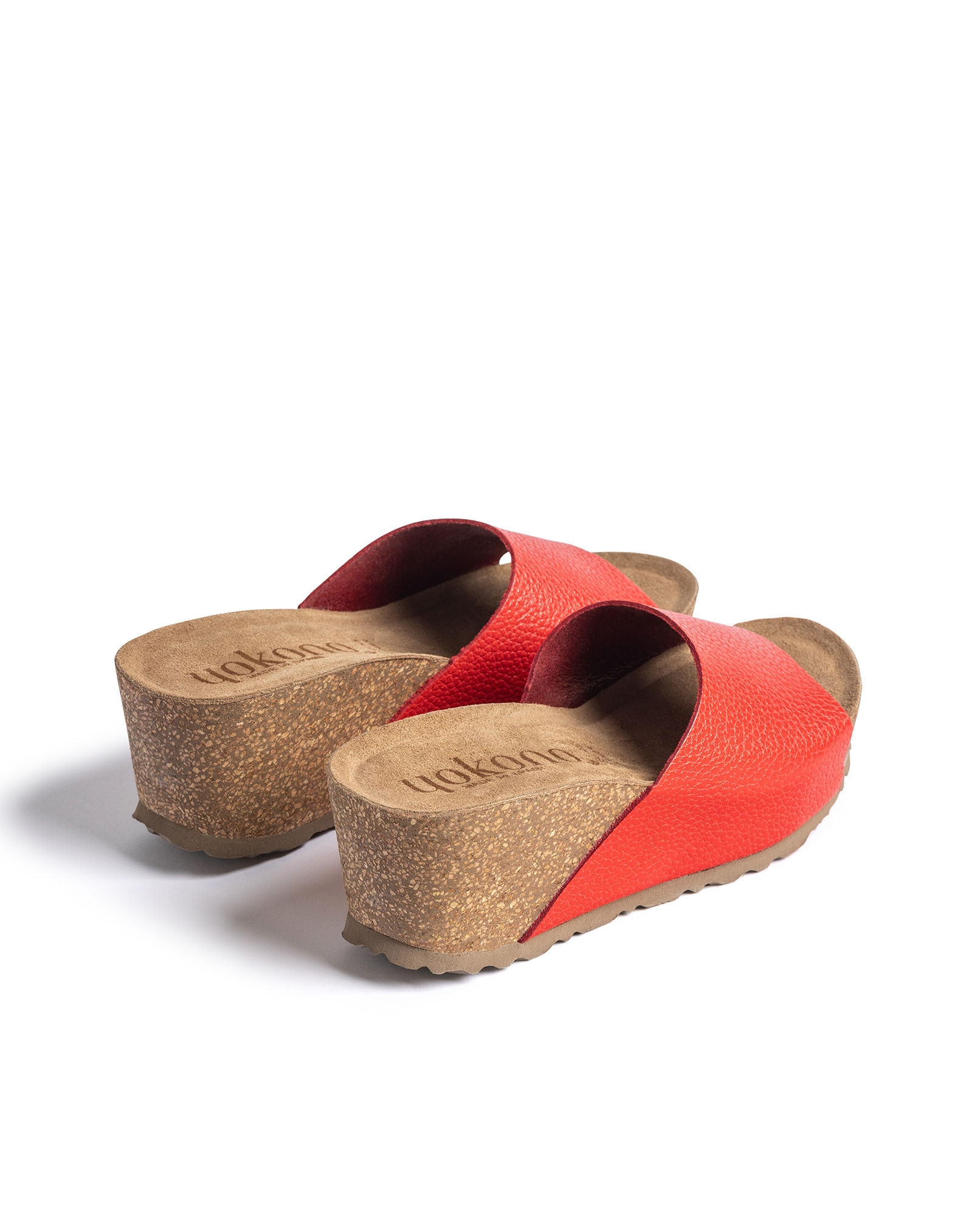 Sandalias de cuña de mujer de piel - Yokono - Coral Coral-4