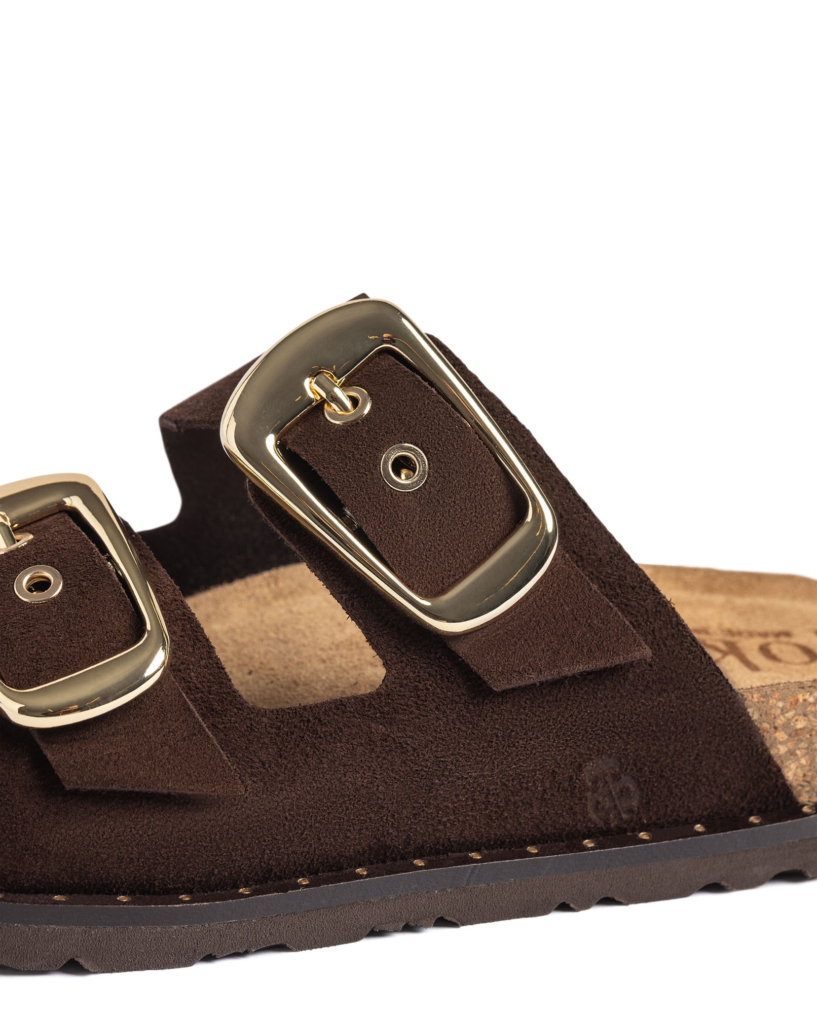 Sandalias planas de mujer de piel - Yokono - Marrón oscuro Marrón oscuro-3