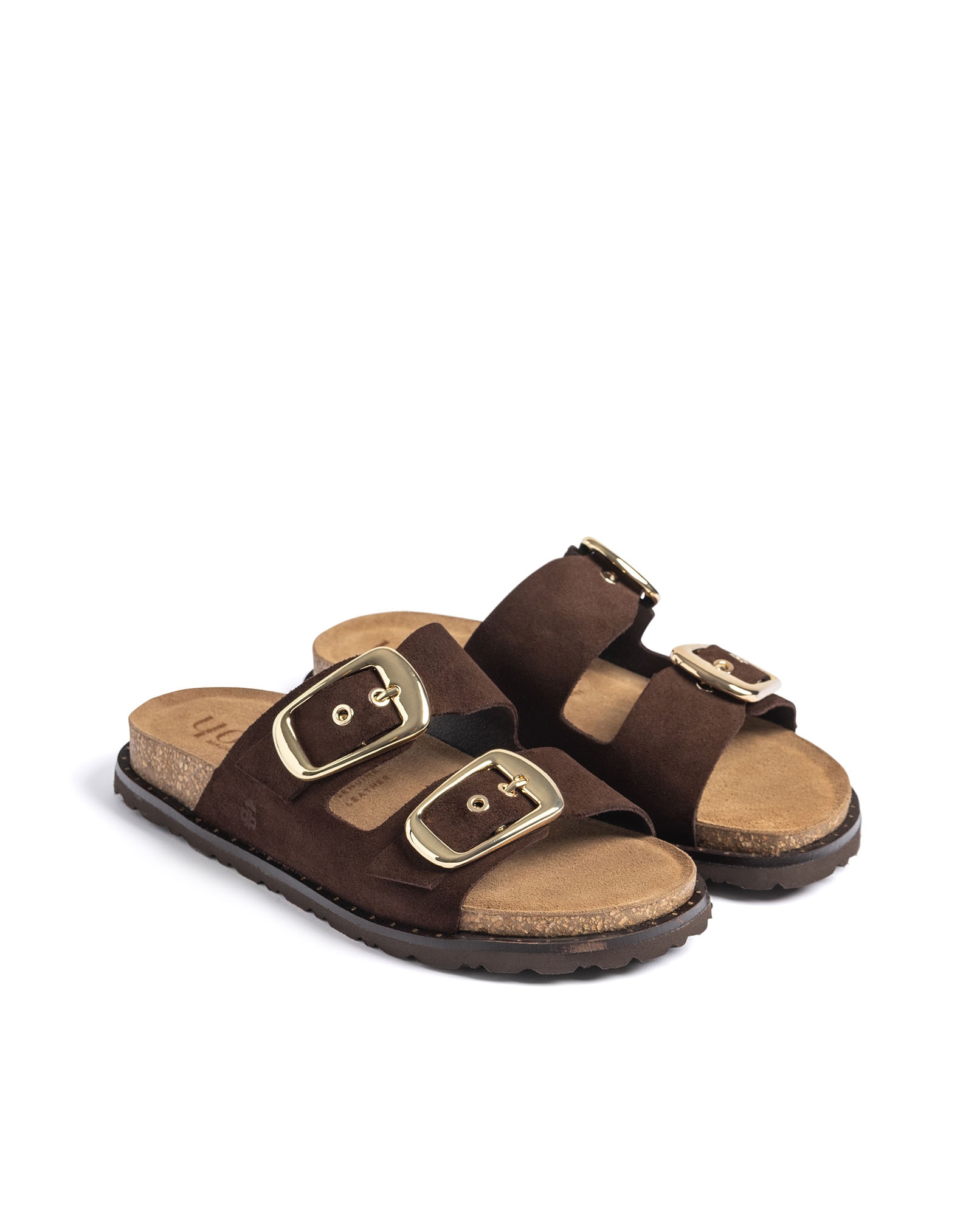 Sandalias planas de mujer de piel - Yokono - Marrón oscuro Marrón oscuro-2