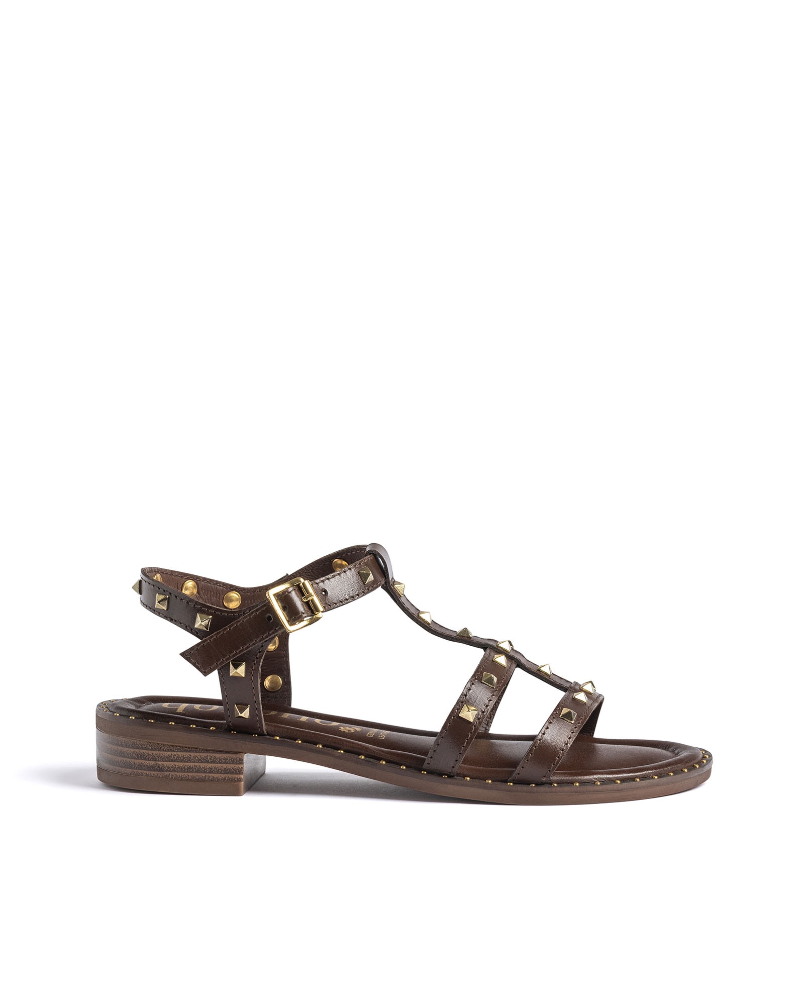 Sandalias de tacón de mujer de piel - Yokono - Beige Beige-1