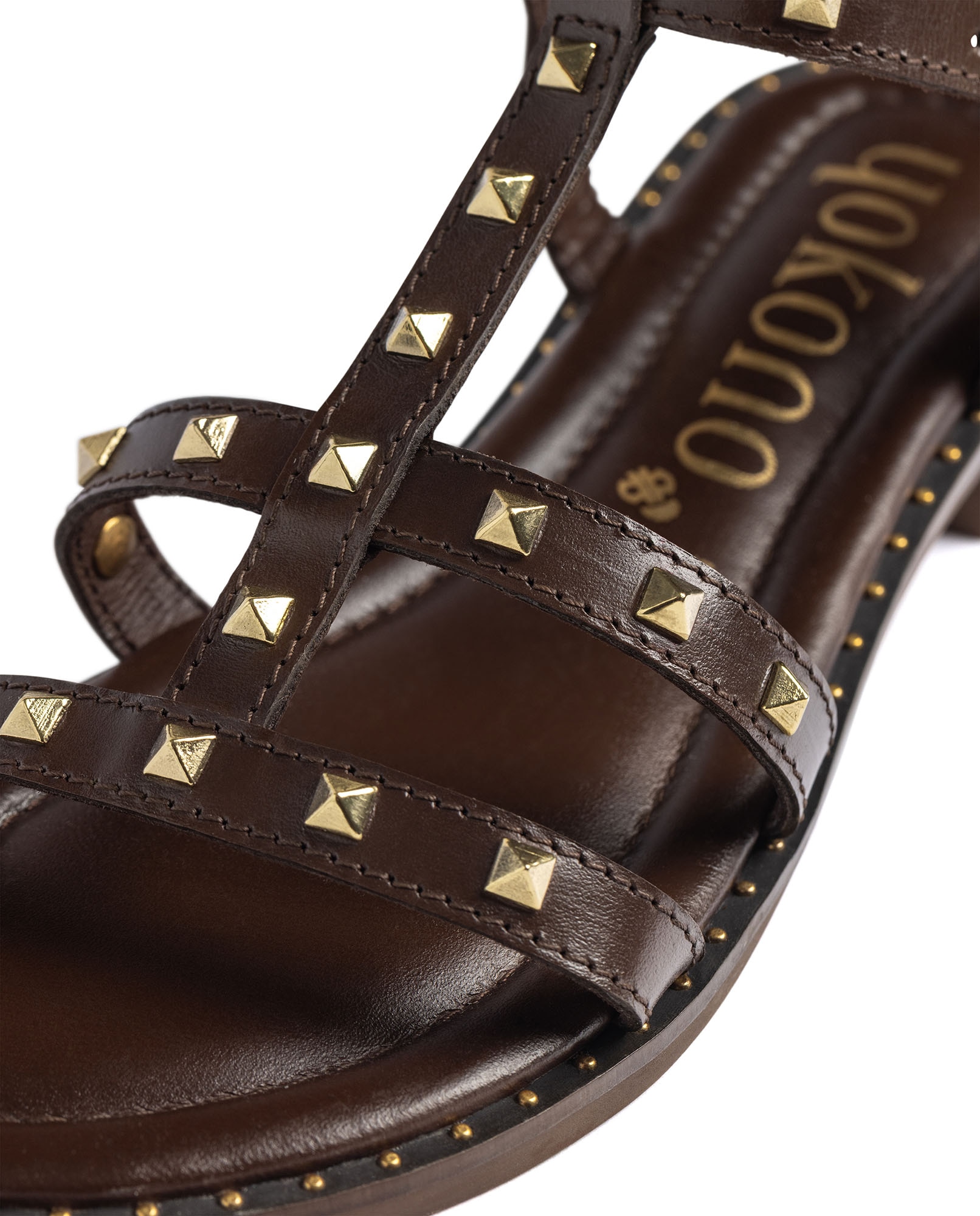 Sandalias de tacón de mujer de piel - Yokono - Beige Beige-3