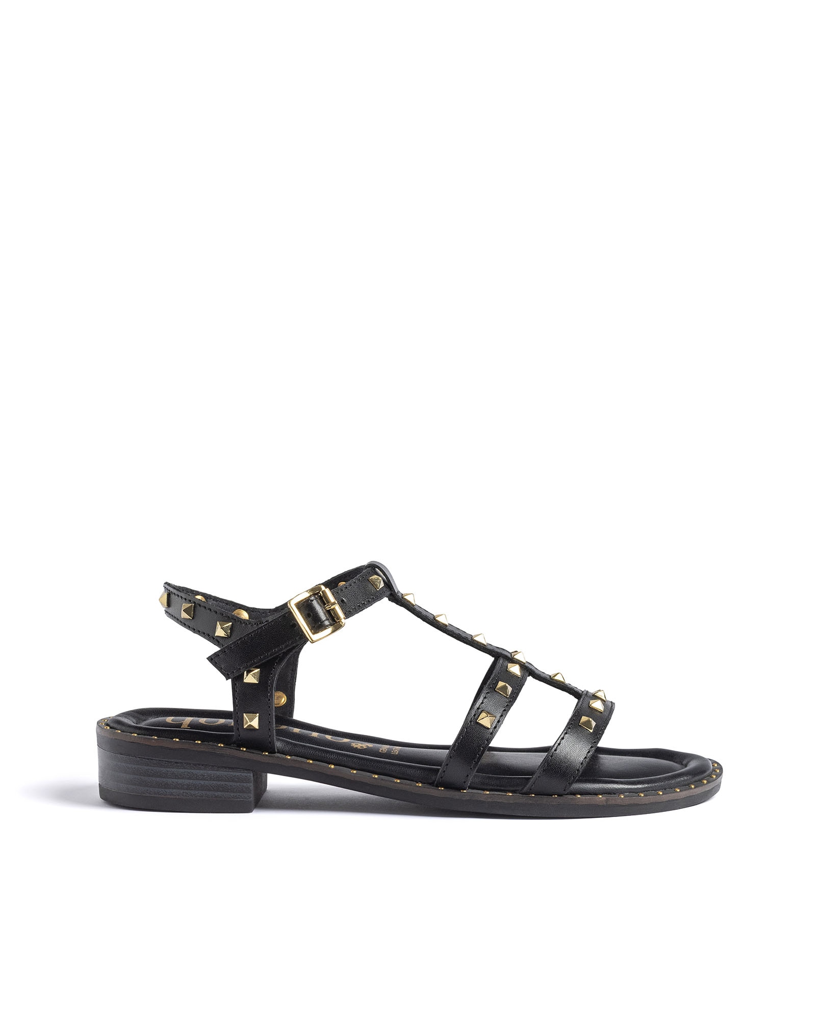 Sandalias de tacón de mujer de piel - Yokono - Negro Negro-1