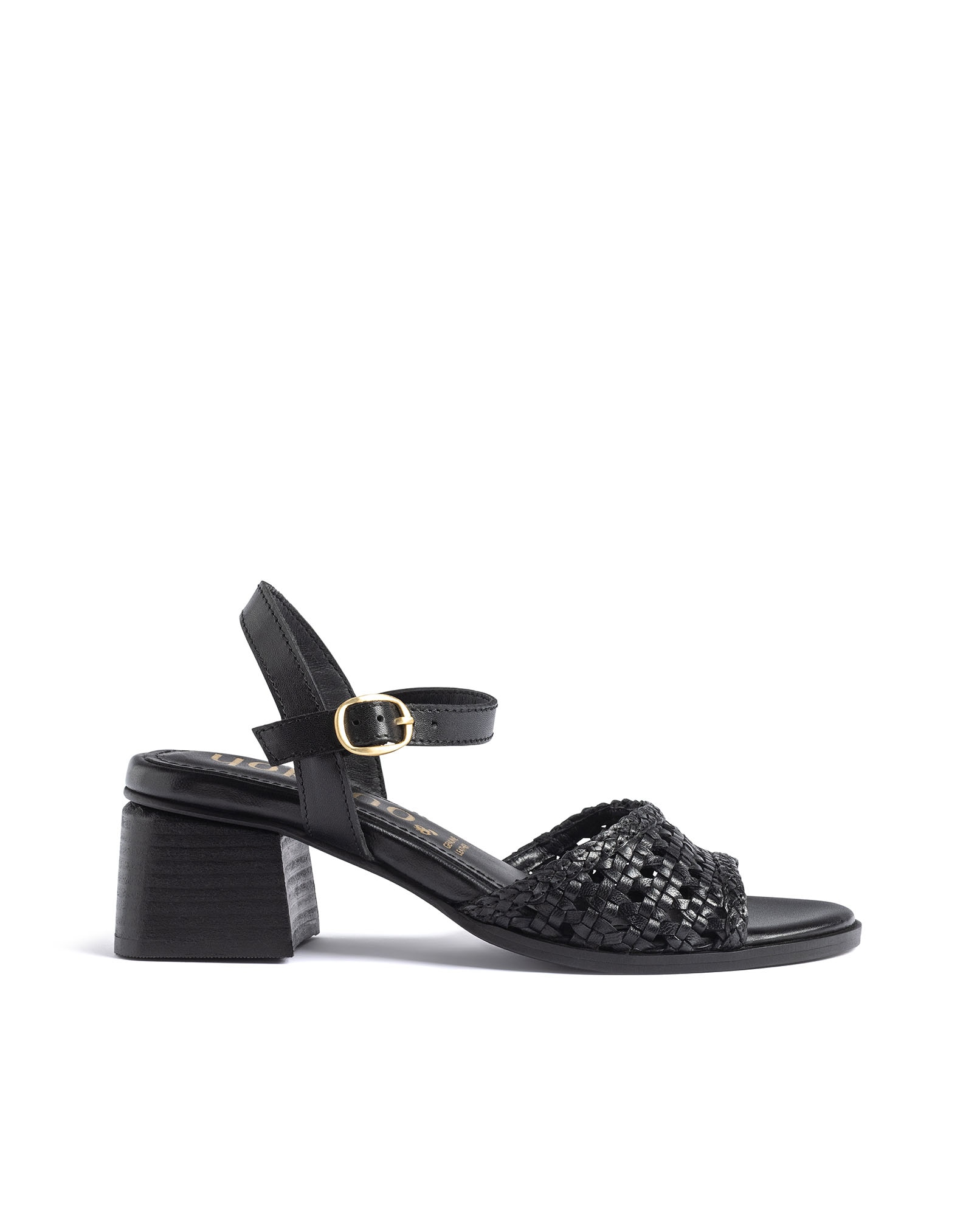 Imagen 0 de Sandalias de tacón de mujer de piel Negro