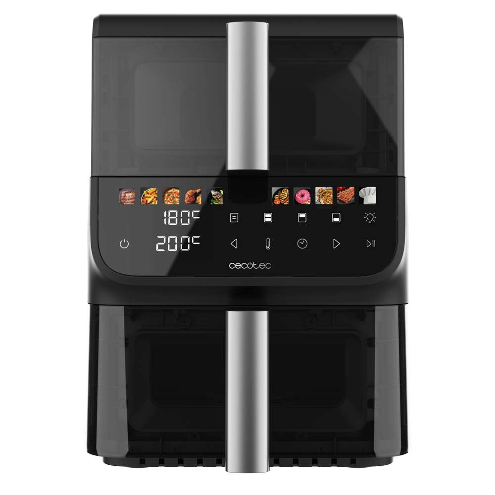 Cecotec - Freidora de aire Cecotec Cecofry DuoLevel 10000 DuoSize Window capacidad 10L.