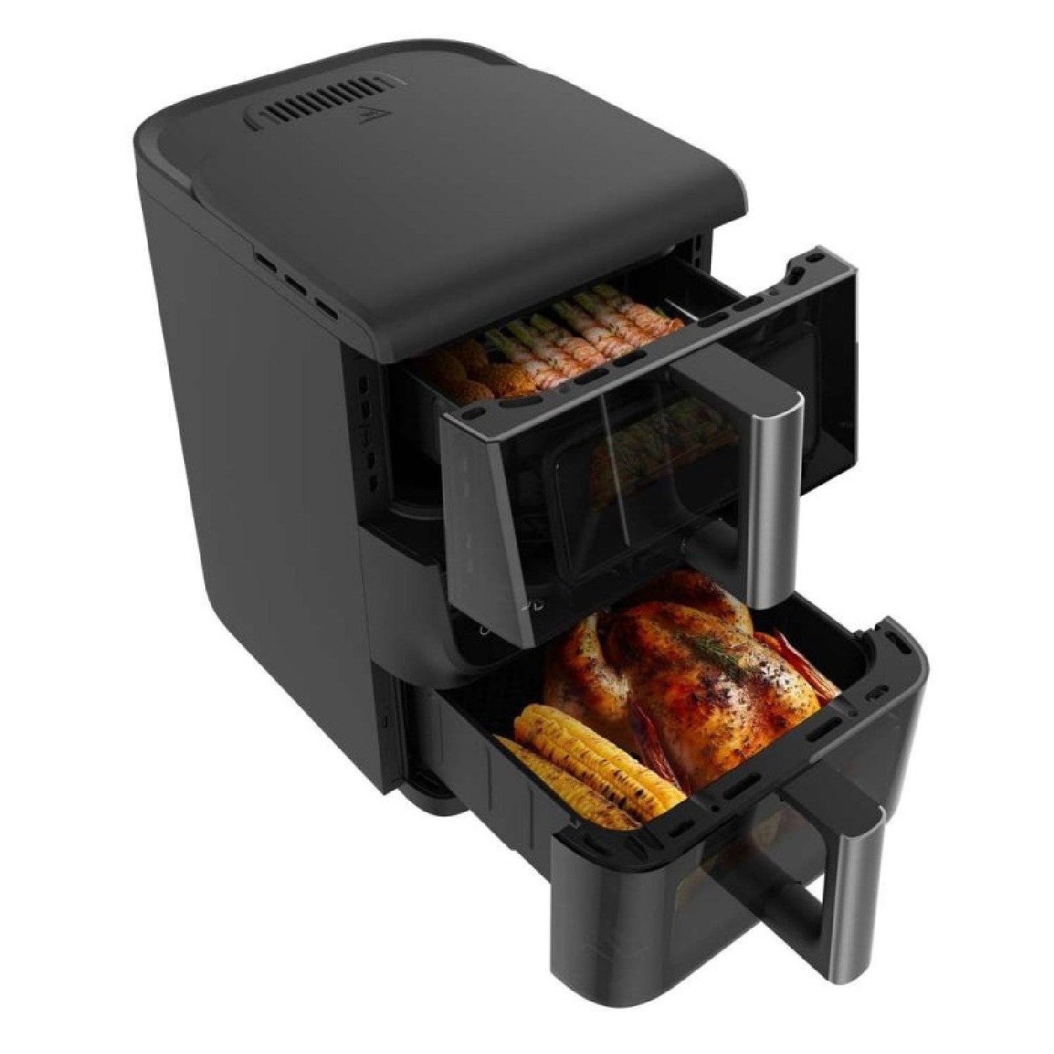 Freidora de aire Cecotec Cecofry DuoLevel 10000 DuoSize Window capacidad 10L - Negro Negro-2