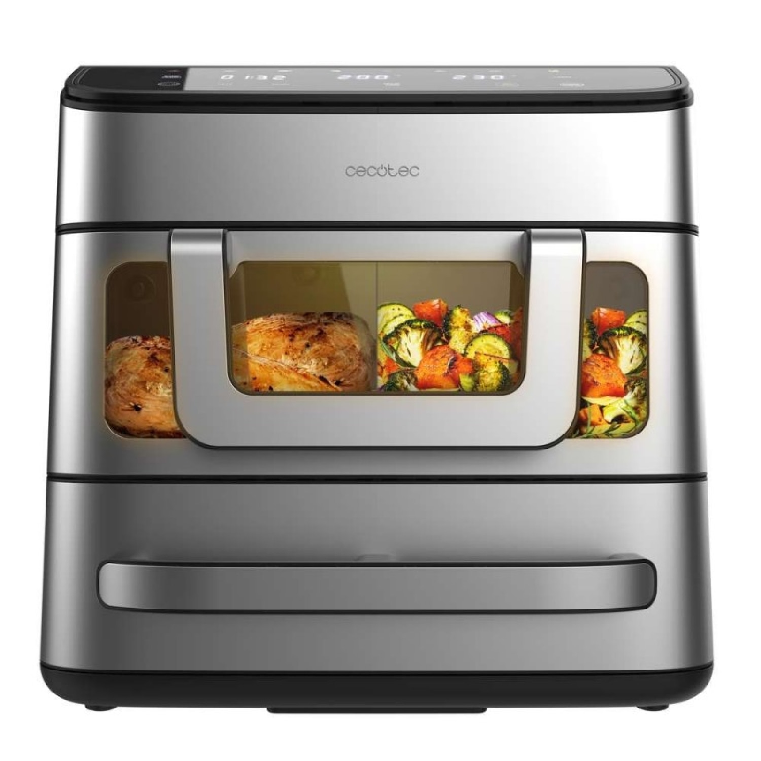 Imagen 2 de Freidora de aire Cecotec Cecofry FoodCourt 18000 4Pizza capacidad 18L - Gris Gris