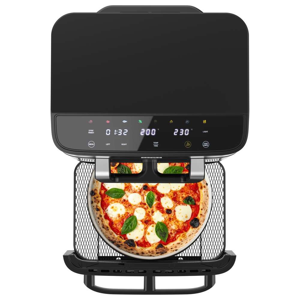 Imagen 9 de Freidora de aire Cecotec Cecofry FoodCourt 18000 4Pizza capacidad 18L - Gris Gris
