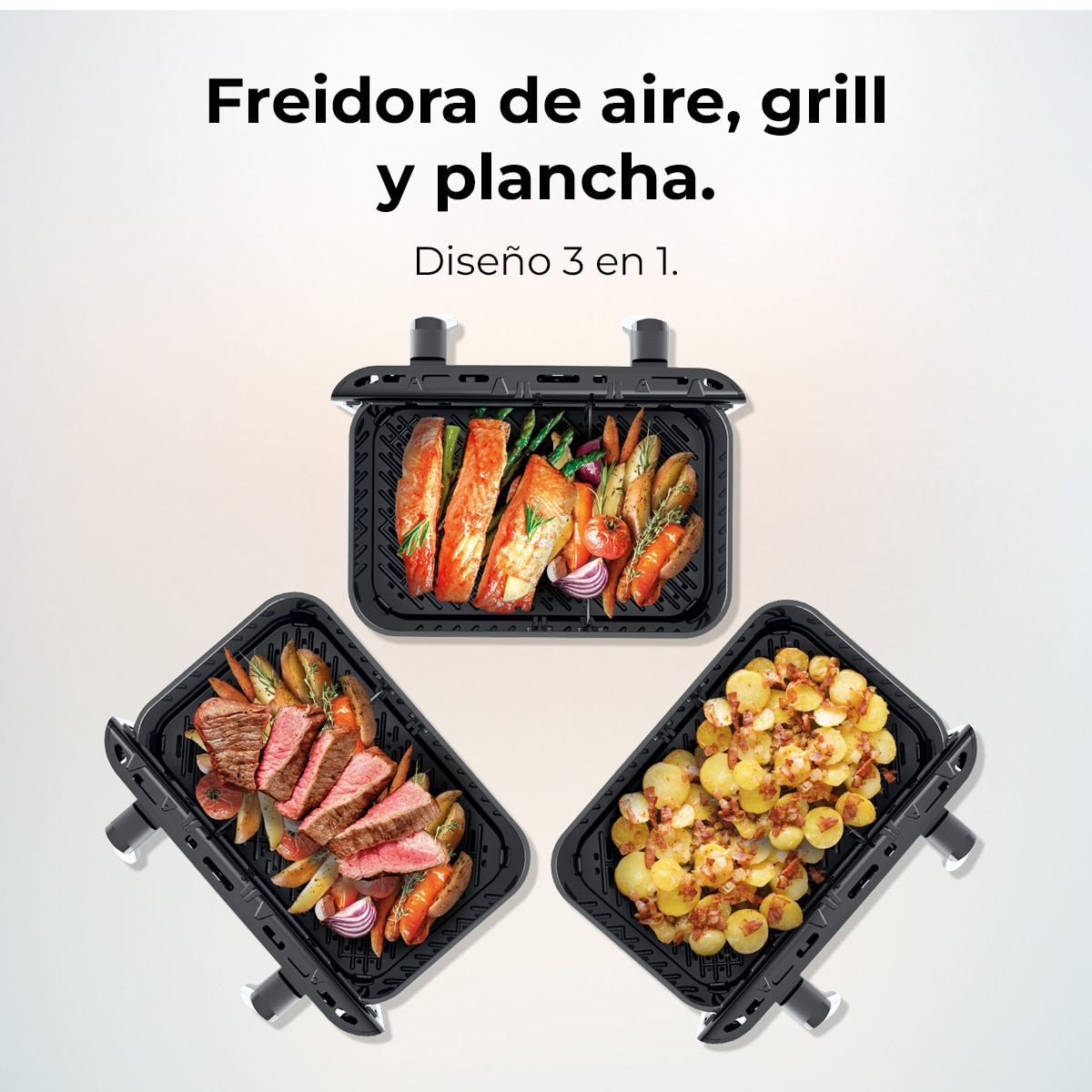 Freidora de aire Cecotec Cecofry&Grill Duoheat 10000 capacidad 10L - Negro Negro-2
