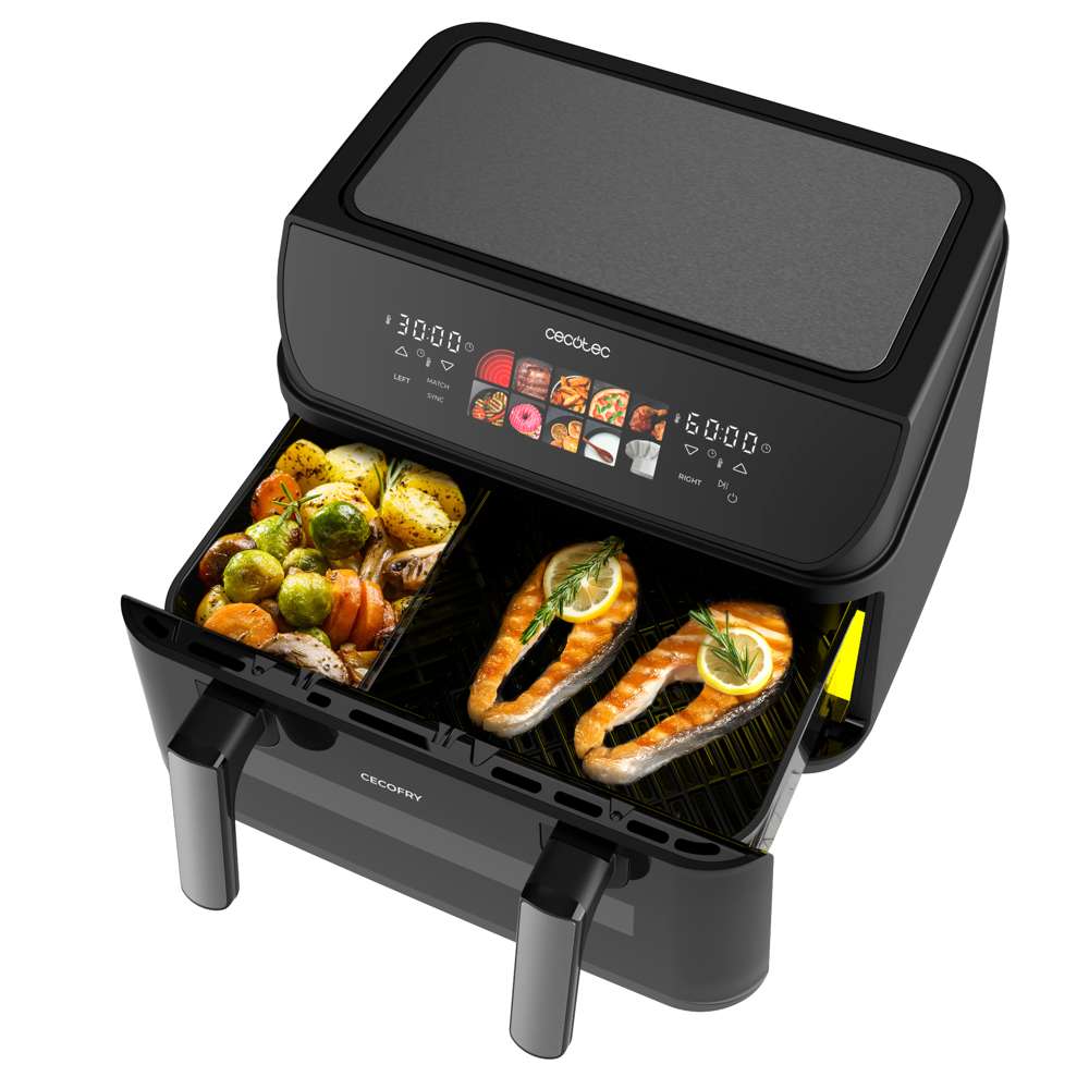 Freidora de aire Cecotec Cecofry&Grill Duoheat 10000 capacidad 10L - Negro Negro-6