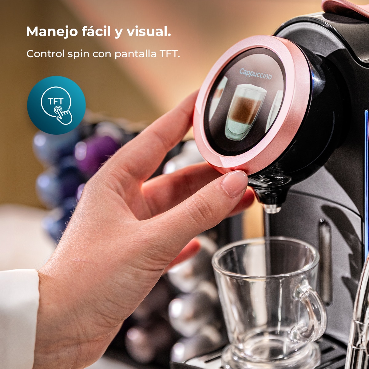 Cafetera de cápsulas Cecotec Power Caps Spin - Negro Negro-5