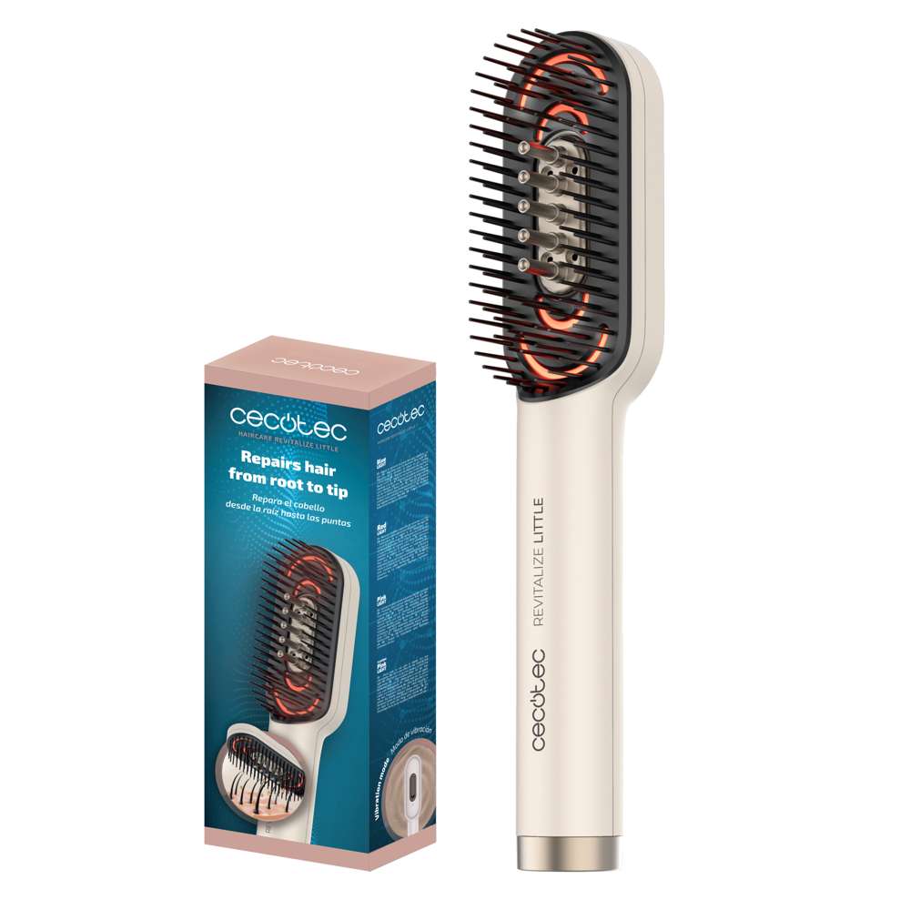 Cepillo reparador Cecotec HairCare Revitalize Little - Crema Crema-3